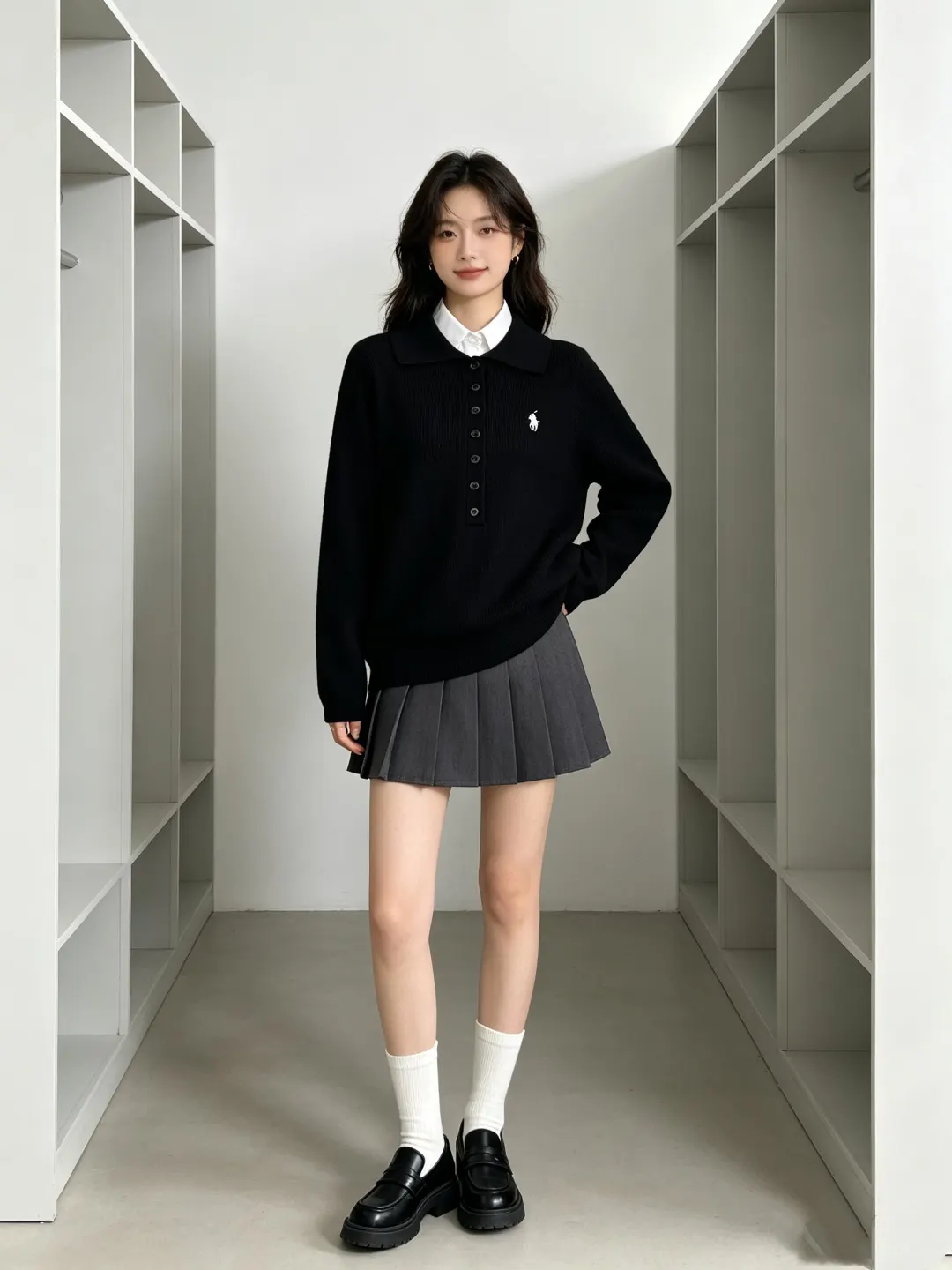 Slim-Fit Wool-Blend Polo Sweater D17021657 — view 23