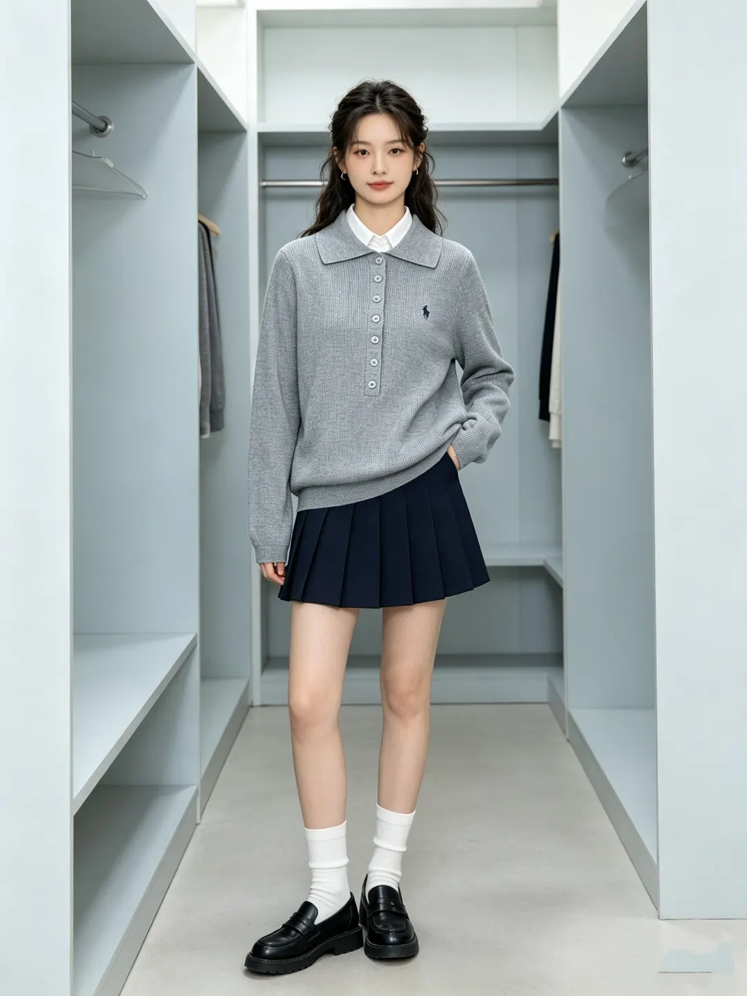 Slim-Fit Wool-Blend Polo Sweater D17021657 — view 24