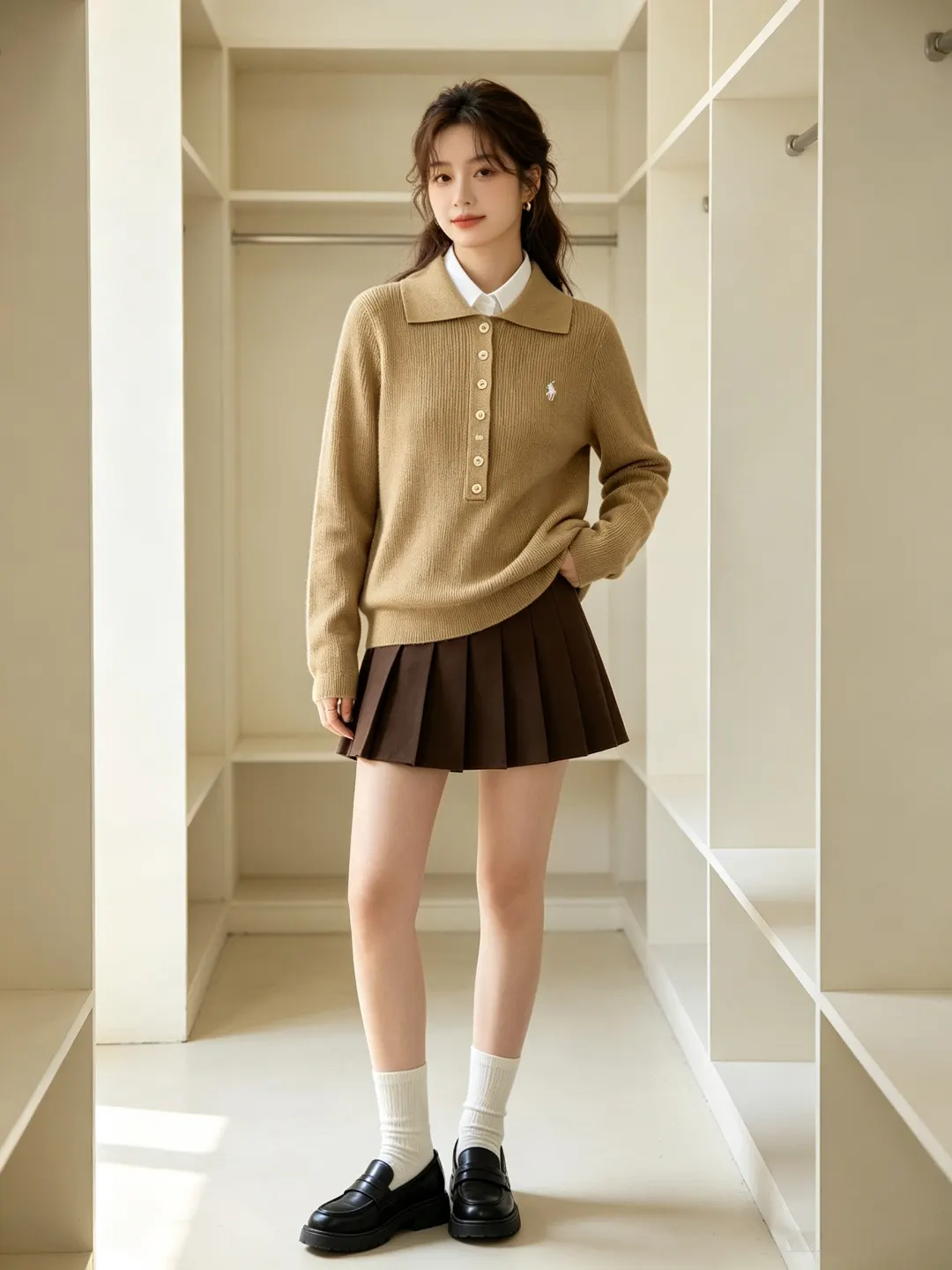 Slim-Fit Wool-Blend Polo Sweater D17021657 — view 26