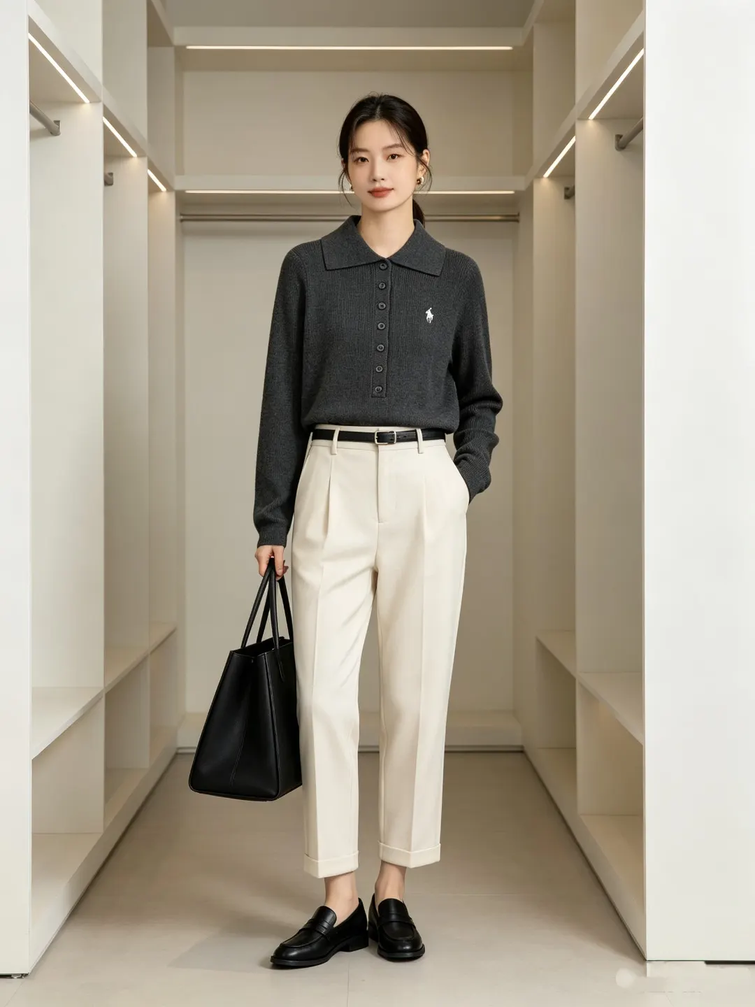 Slim-Fit Wool-Blend Polo Sweater D17021657 — view 27