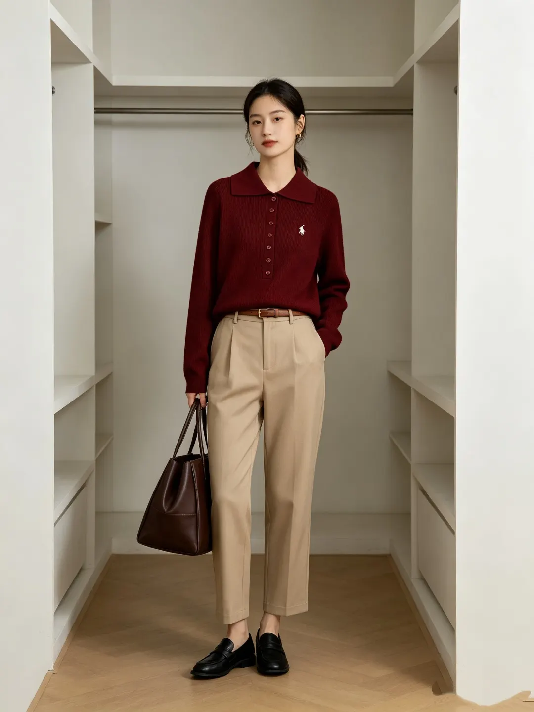 Slim-Fit Wool-Blend Polo Sweater D17021657 — view 29