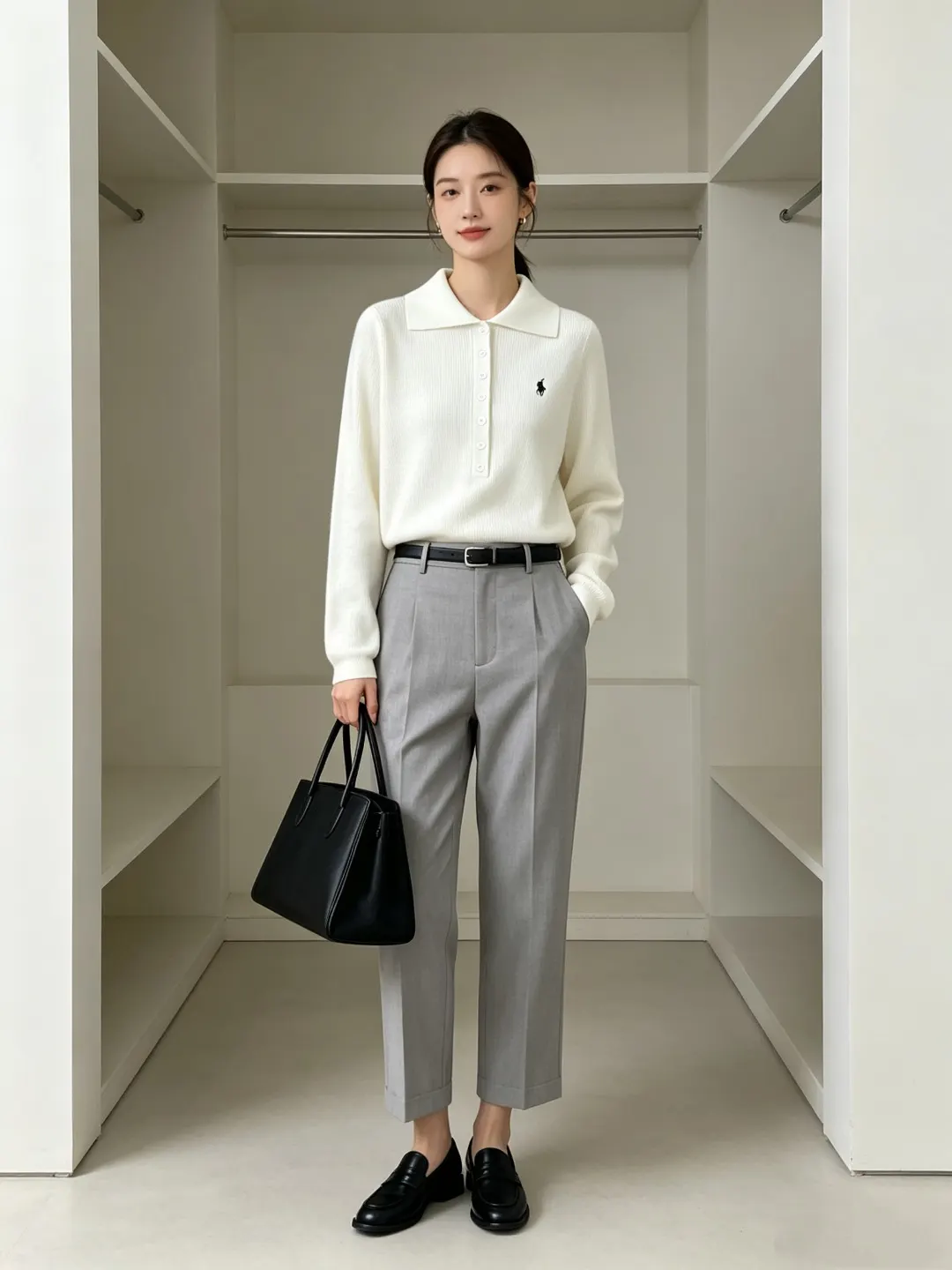 Slim-Fit Wool-Blend Polo Sweater D17021657 — view 32