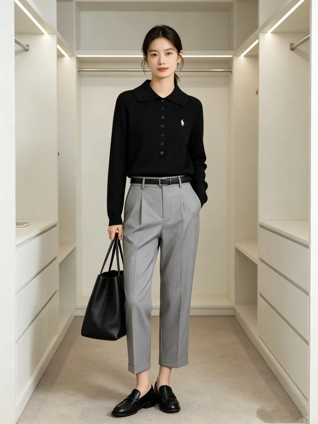 Slim-Fit Wool-Blend Polo Sweater D17021657 — view 35