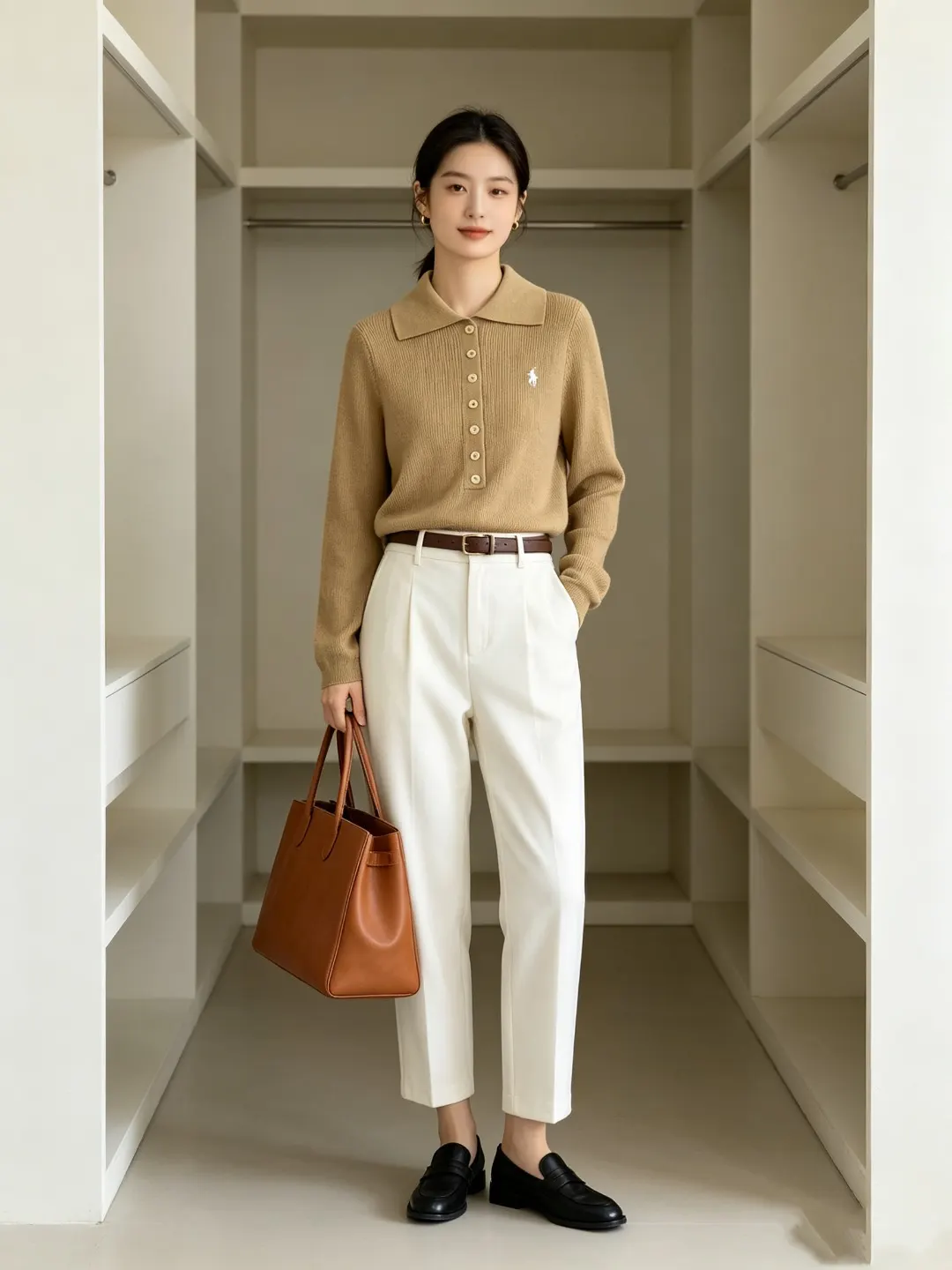 Slim-Fit Wool-Blend Polo Sweater D17021657 — view 37