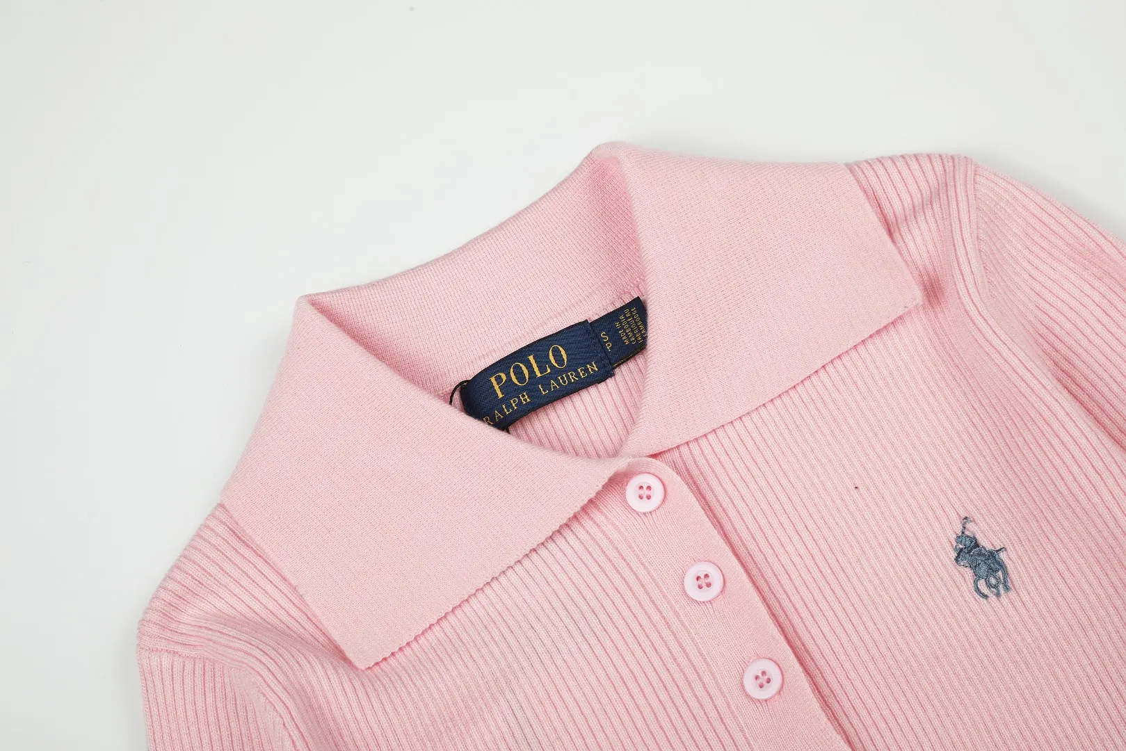 Ribbed Wool-Blend Polo Sweater D17021659 — view 3