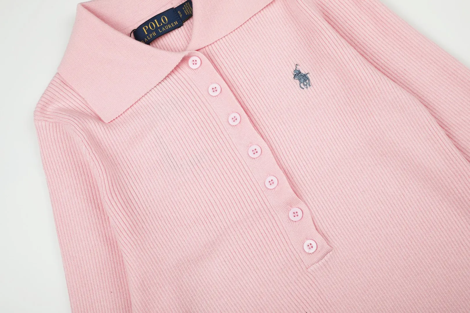 Ribbed Wool-Blend Polo Sweater D17021659 — view 4