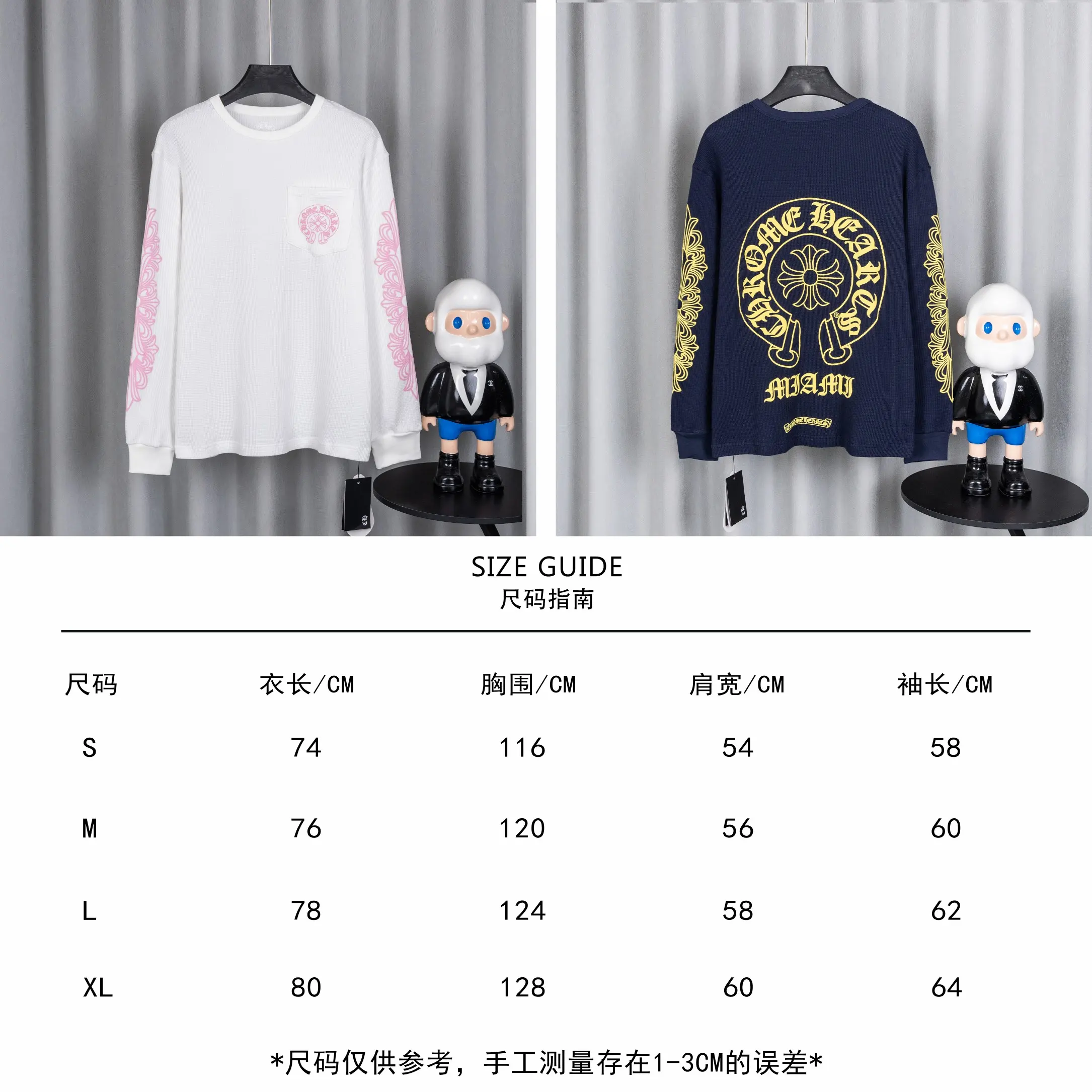 Chrome Hearts Waffle-Knit Long-Sleeve T-Shirt D18019730 — view 3