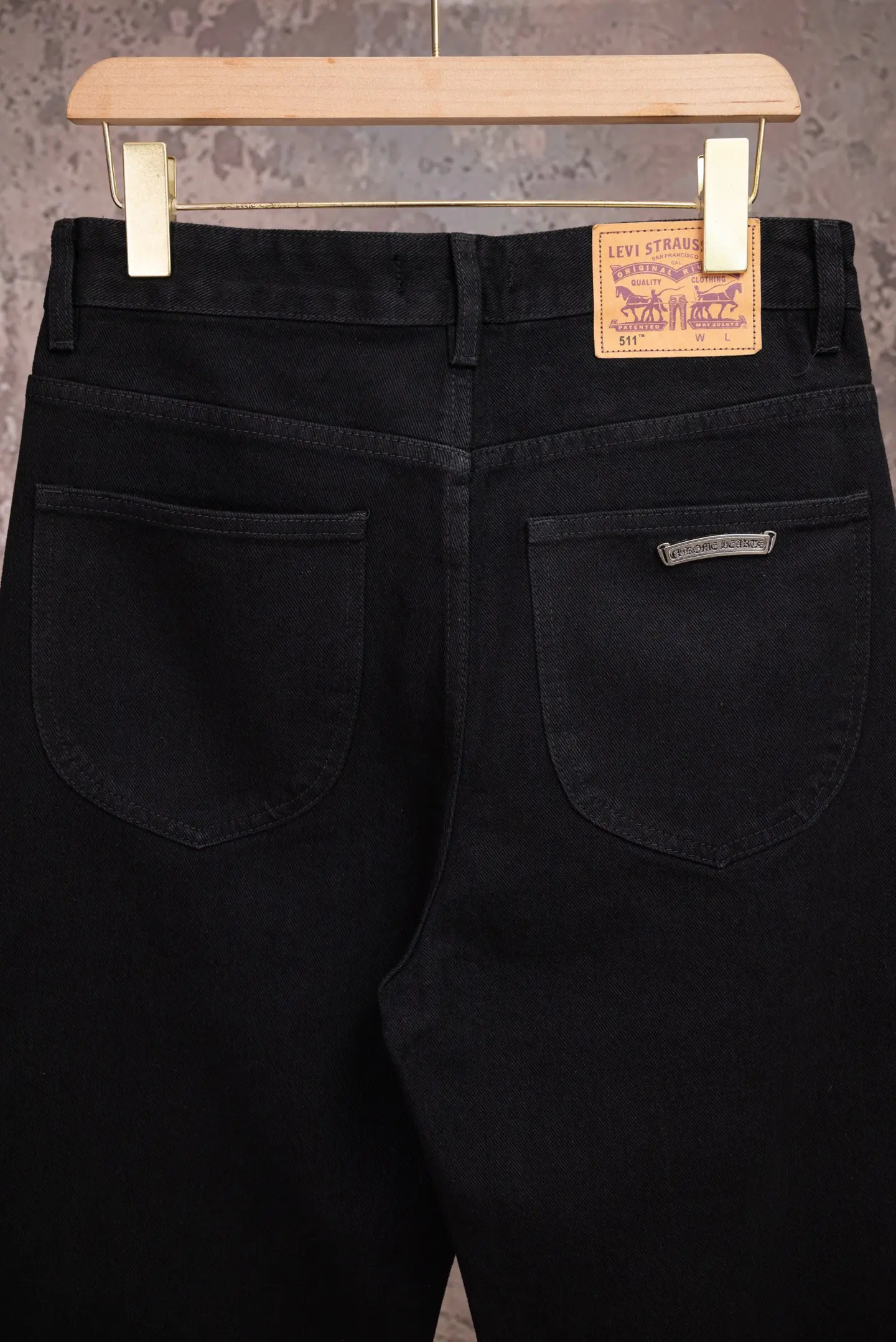 Chrome Hearts Cross Patch Straight-Leg Jeans D18019778 — view 4