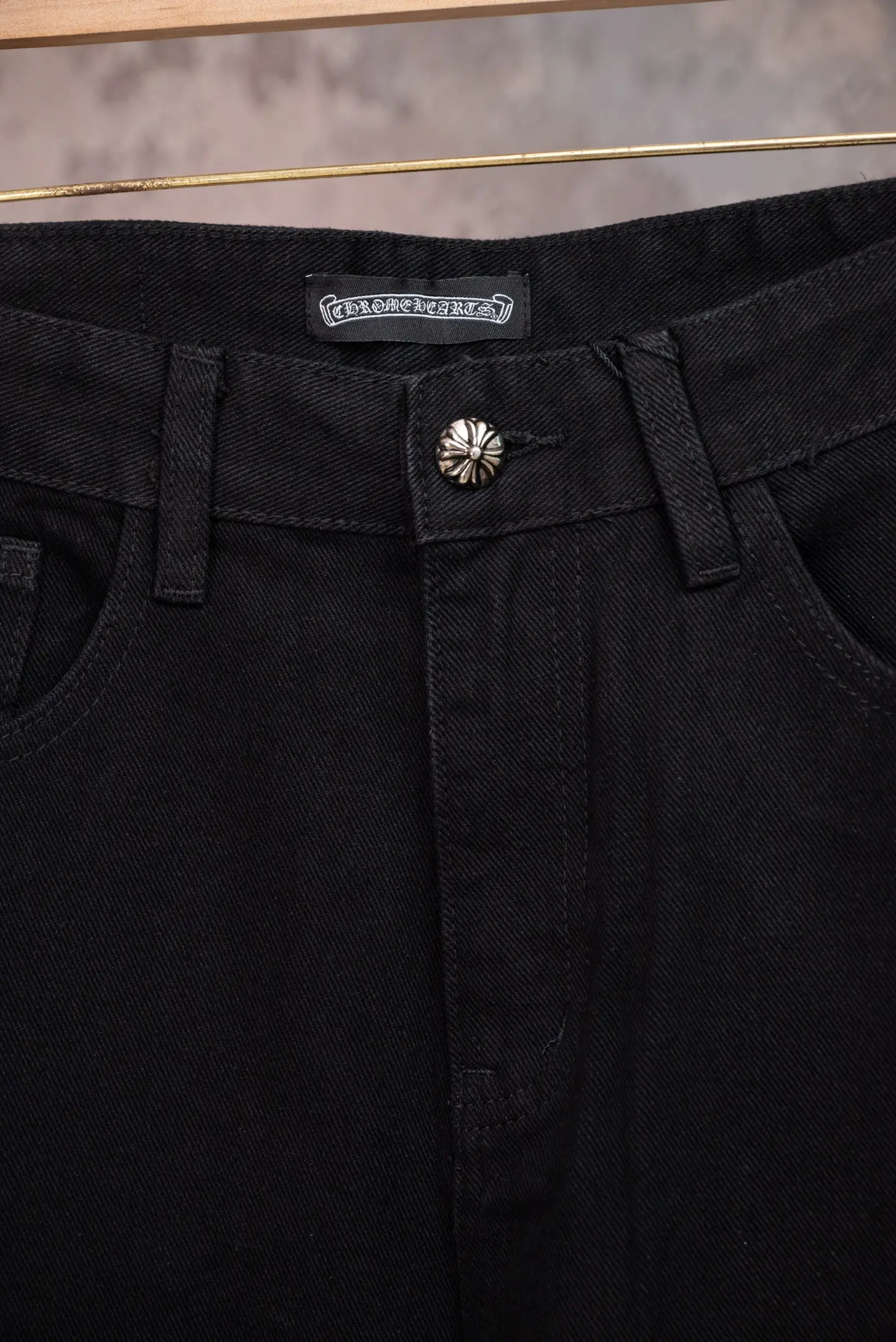 Chrome Hearts Cross Patch Straight-Leg Jeans D18019778 — view 7
