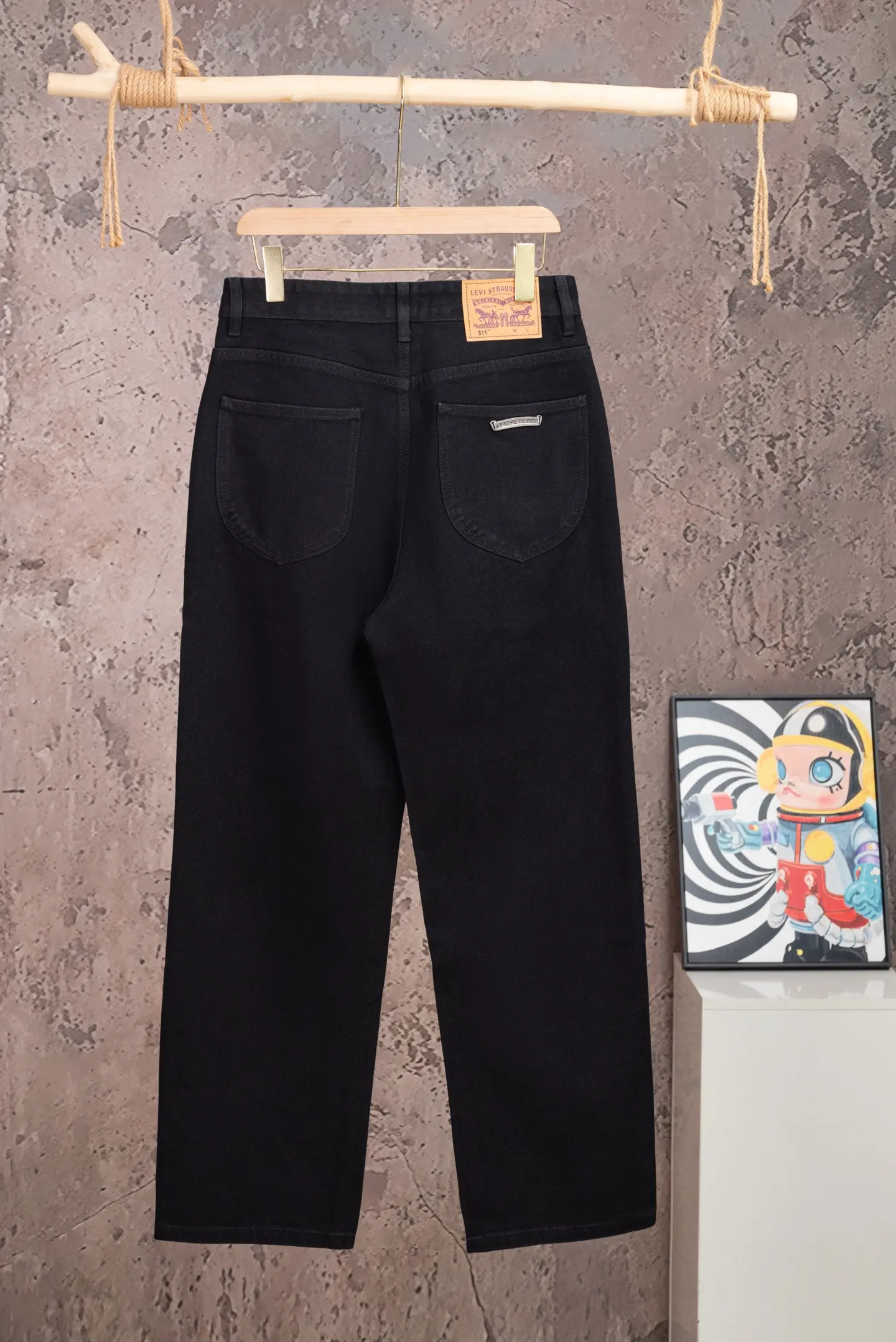 Chrome Hearts Multi-Color Cross Patch Straight-Leg Jeans D18019776 — view 2