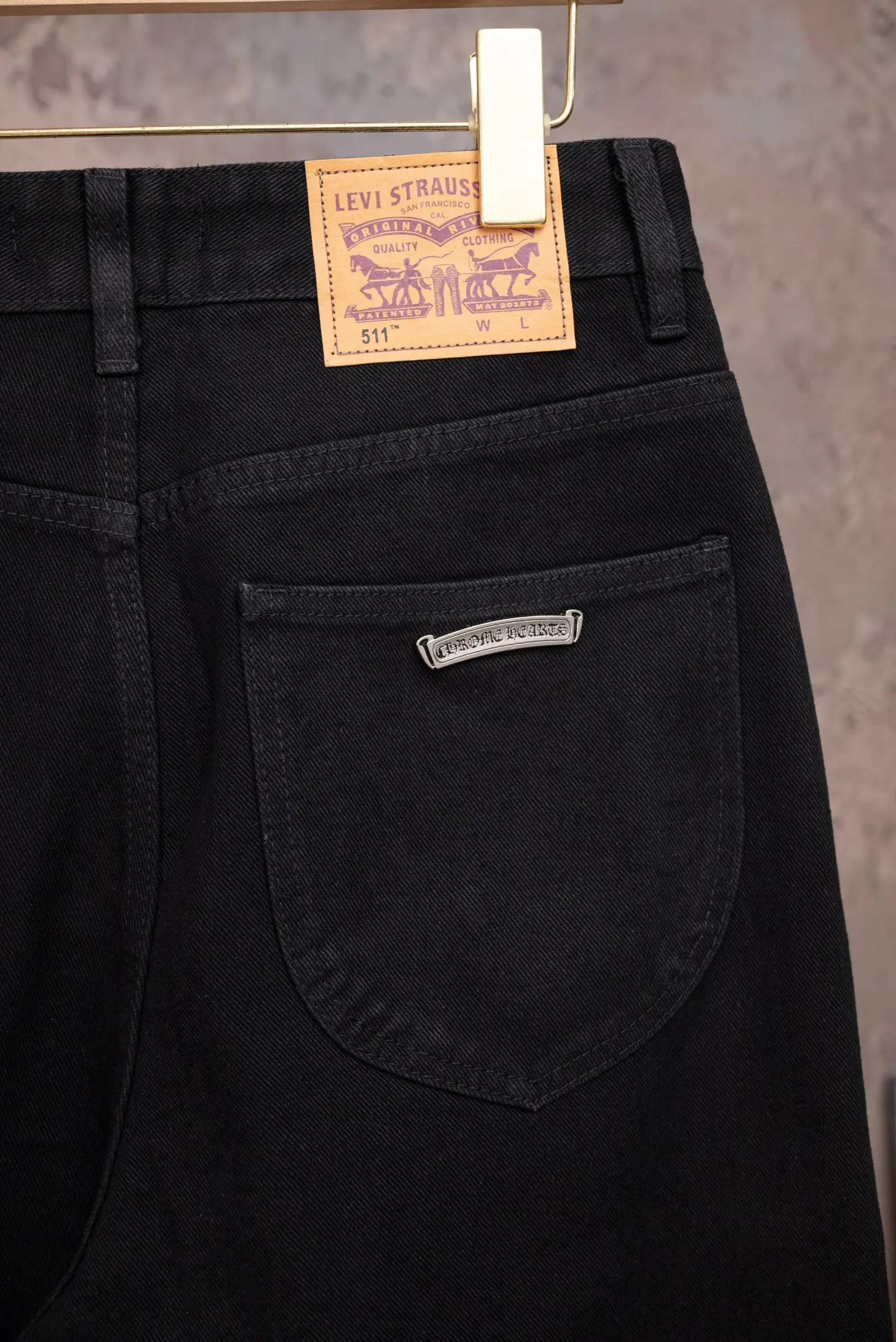 Chrome Hearts Multi-Color Cross Patch Straight-Leg Jeans D18019776 — view 6