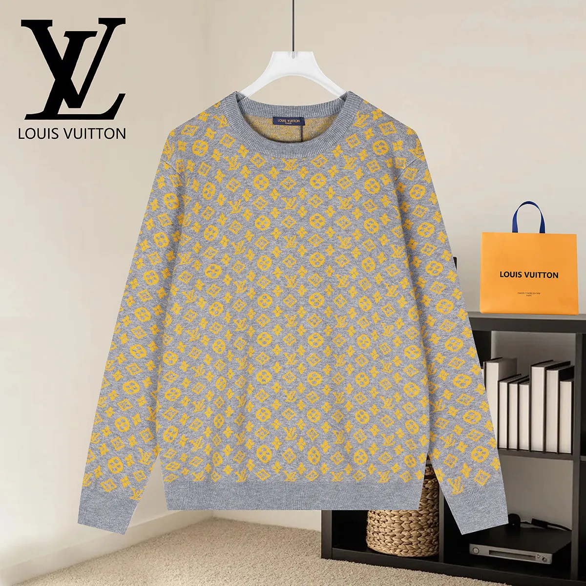 Monogram Glow Cotton-Silk Knit Sweater D18019800