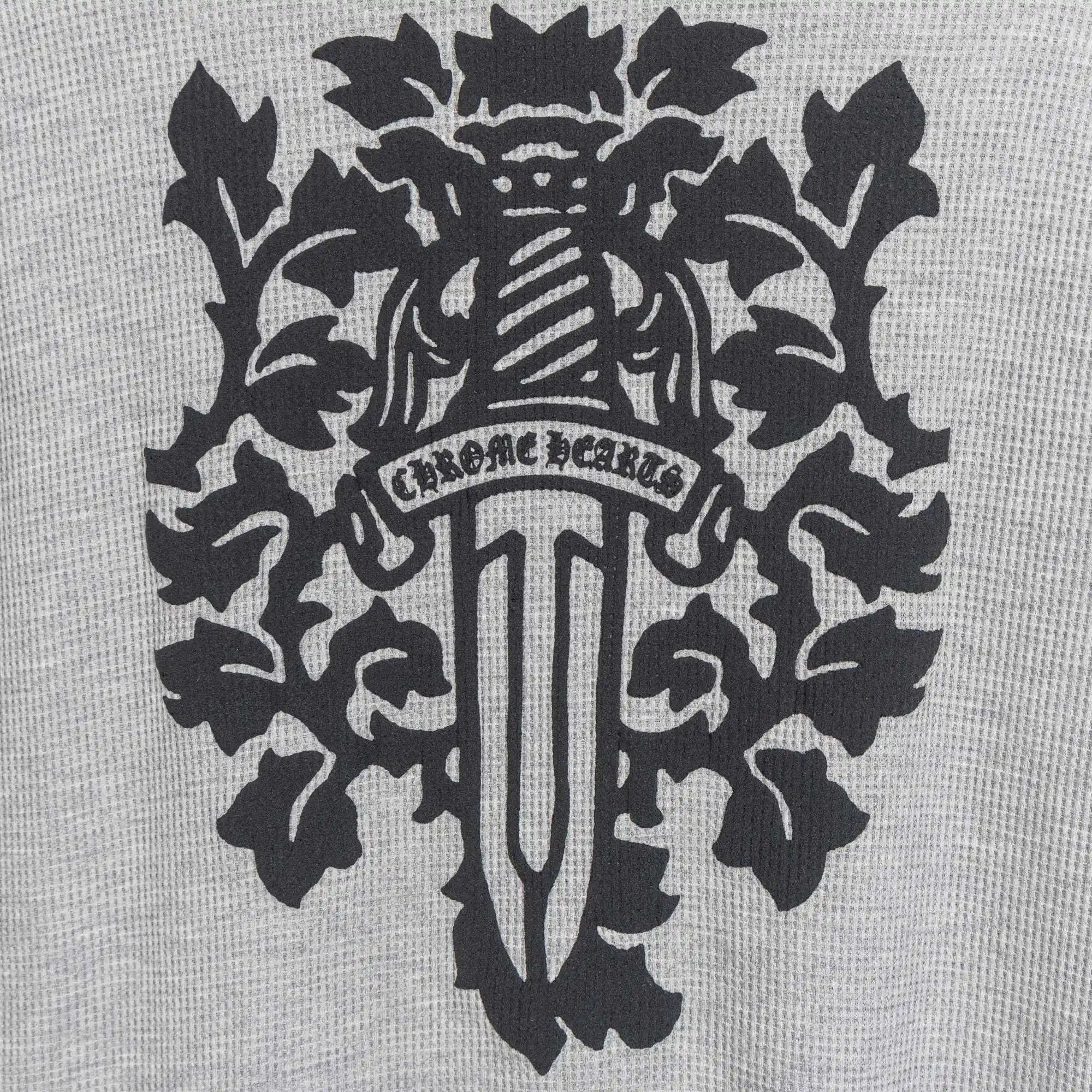 Chrome Hearts Waffle-Knit Long-Sleeve T-Shirt D19019741 — view 6