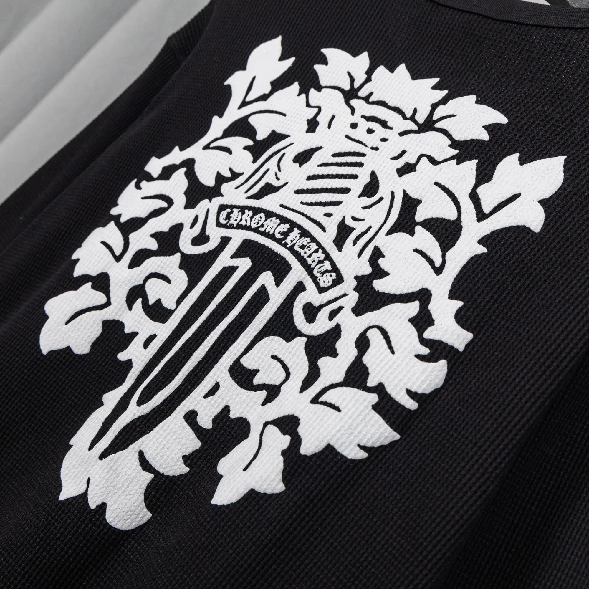 Chrome Hearts Waffle-Knit Long-Sleeve T-Shirt D19019740 — view 4