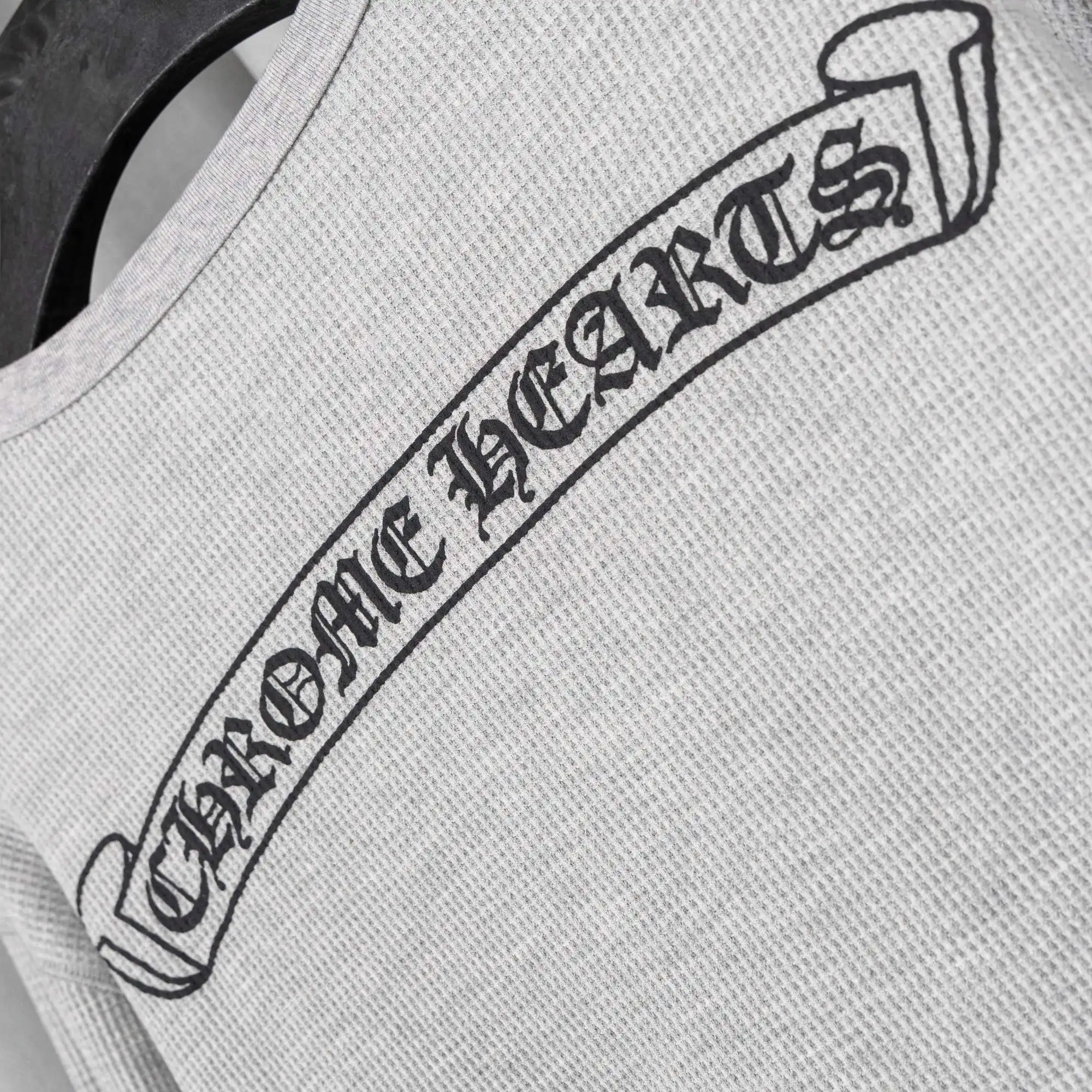 Logo-Print Waffle-Knit Long-Sleeved T-Shirt D19019744 — view 4