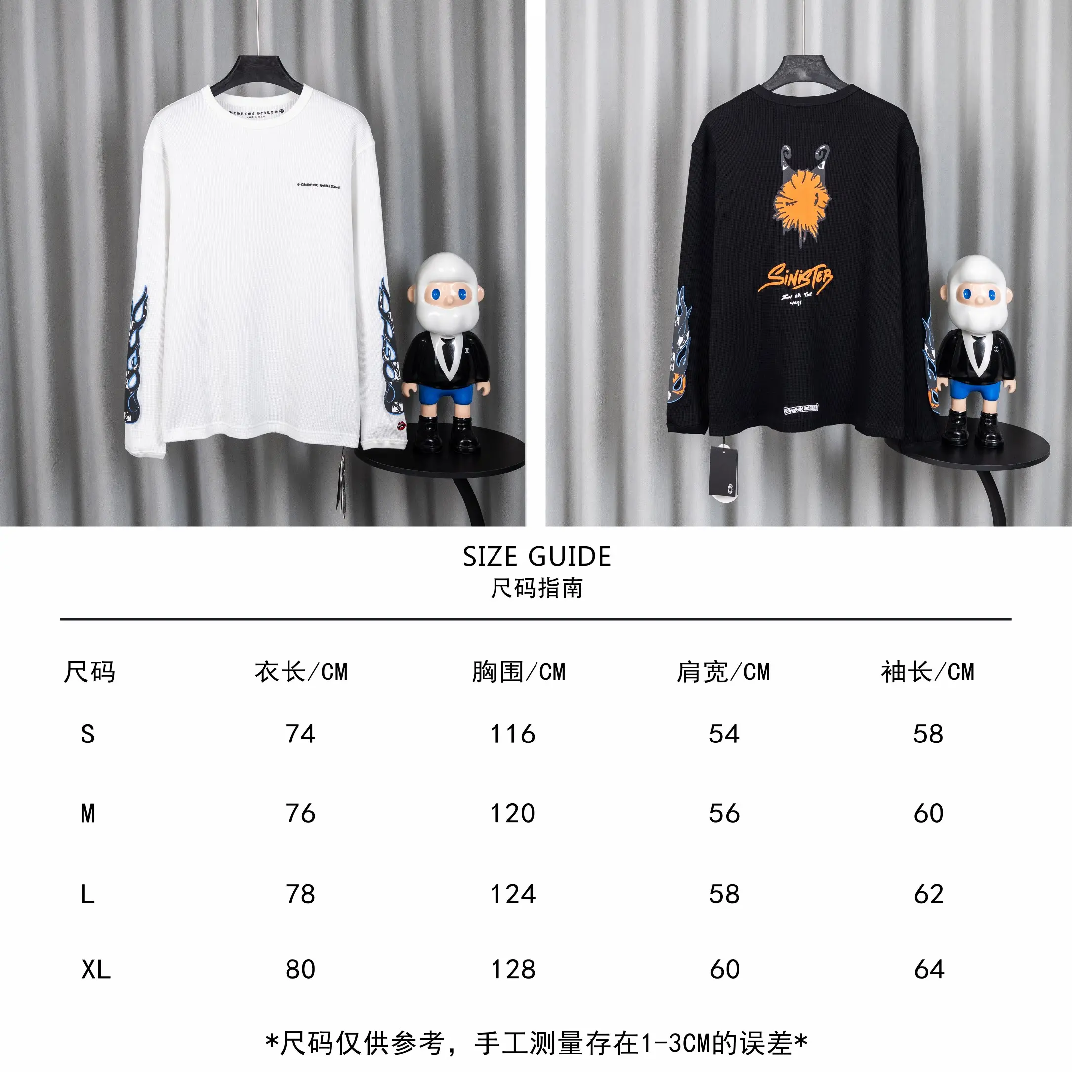 Chrome Hearts Waffle-Knit Long-Sleeve T-Shirt D19019737 — view 3