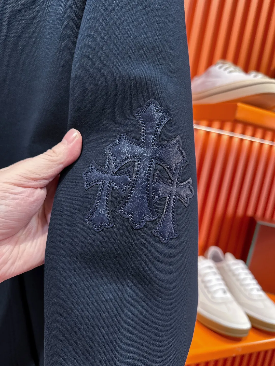 Chrome Hearts Cross Patch Crew-Neck Sweatshirt D19519696 — view 5