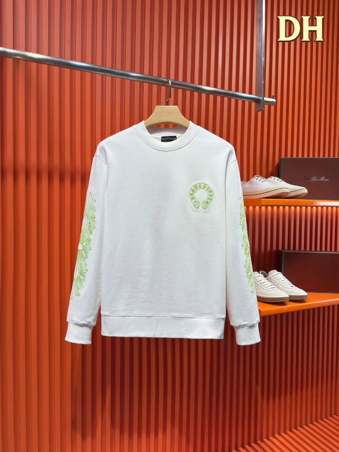 Horseshoe Logo Embroidered Cotton Sweatshirt D19519685