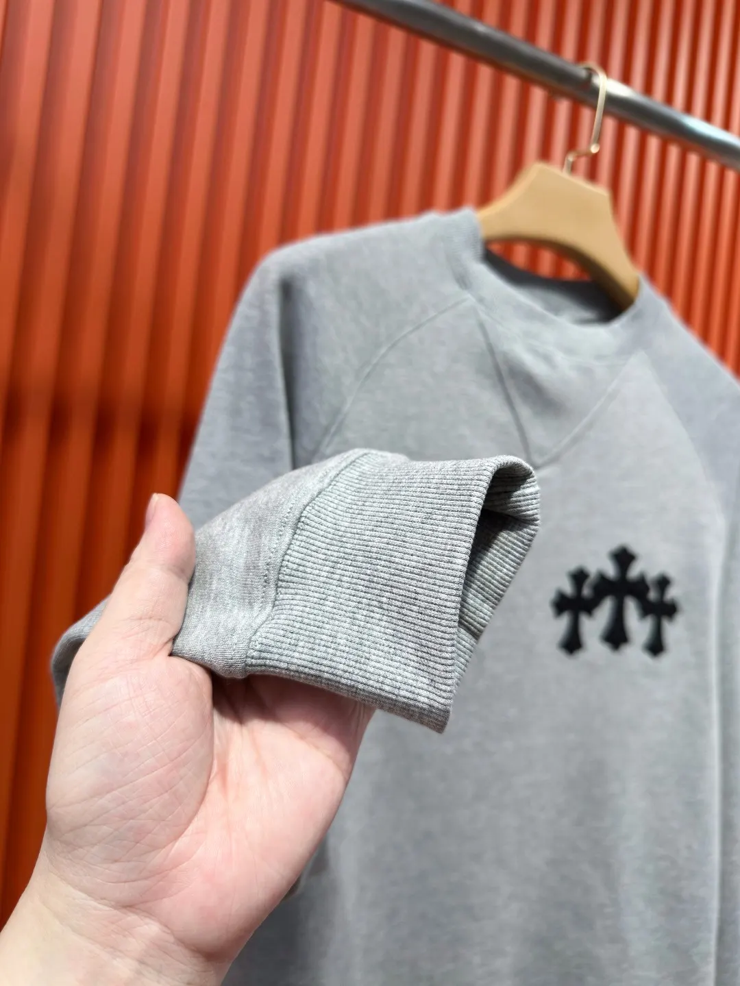 Cross Patch Embroidered Cotton Sweatshirt D19519687 — view 8