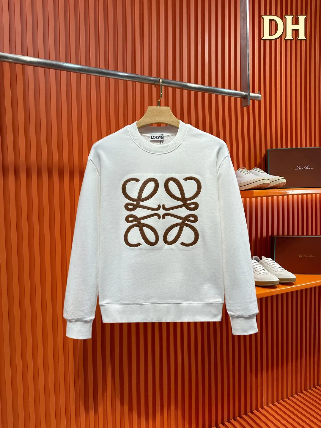 Anagram Embroidered Cotton Sweatshirt D19519698