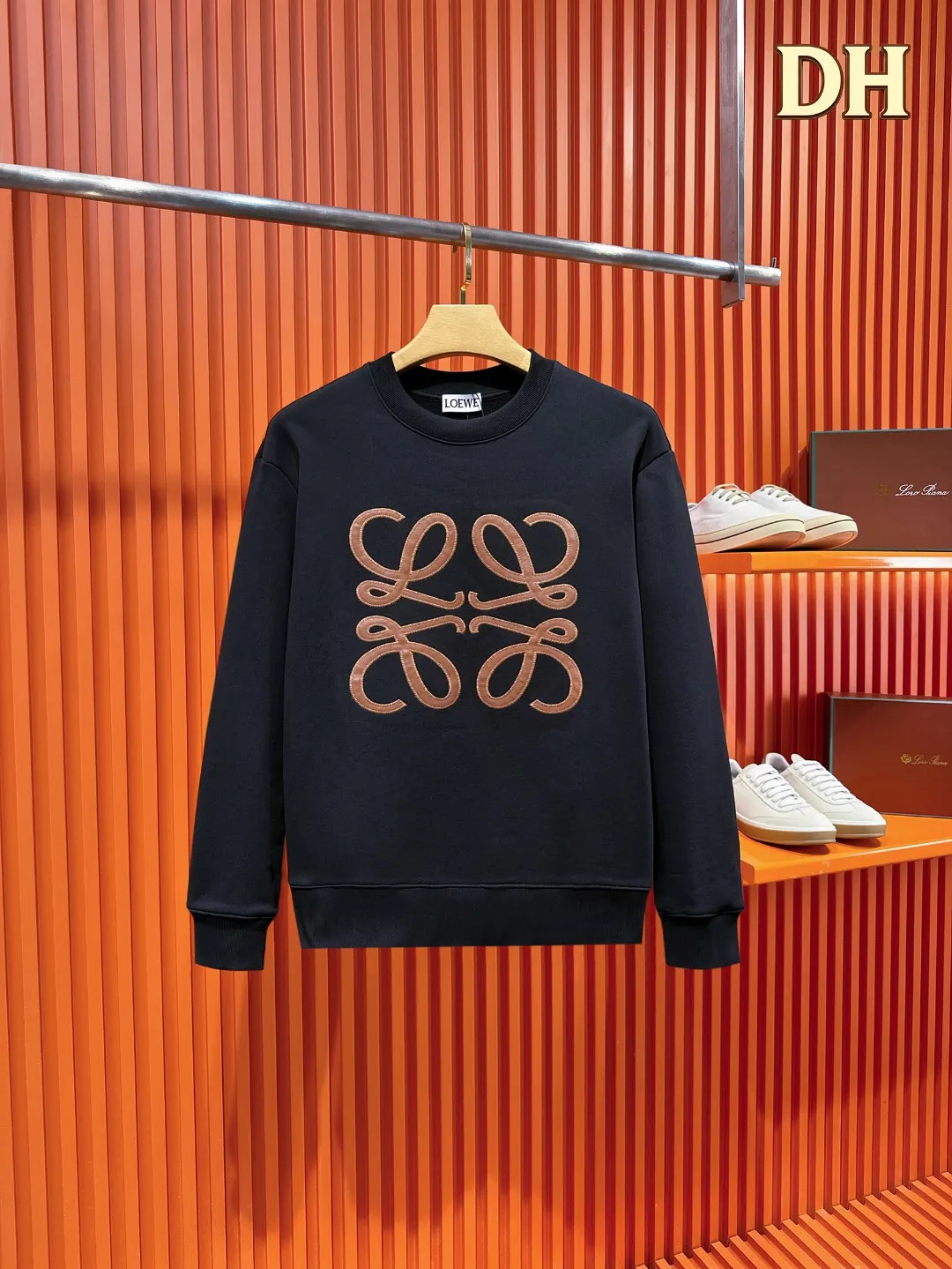 Anagram Embroidered Cotton Sweatshirt D19519697