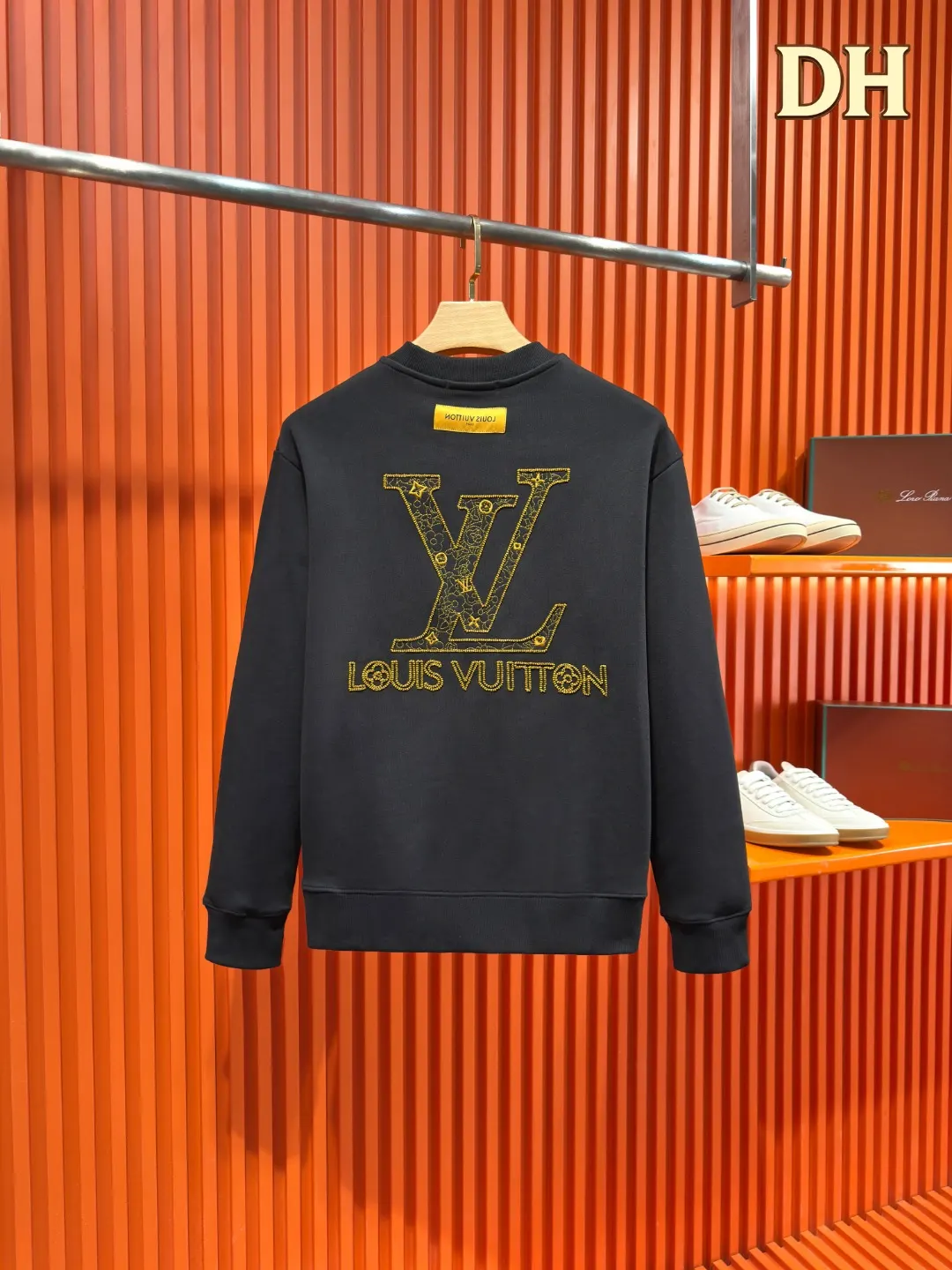 Embroidered Logo Cotton Crew-Neck Sweatshirt D19519705 — view 2