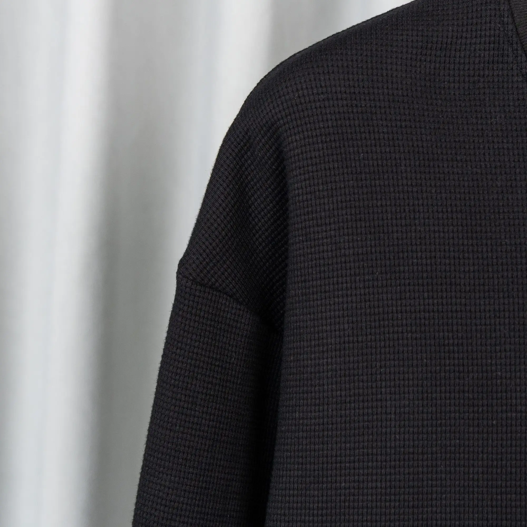 Chrome Hearts Waffle-Knit Henley Long-Sleeve Top D20019747 — view 14