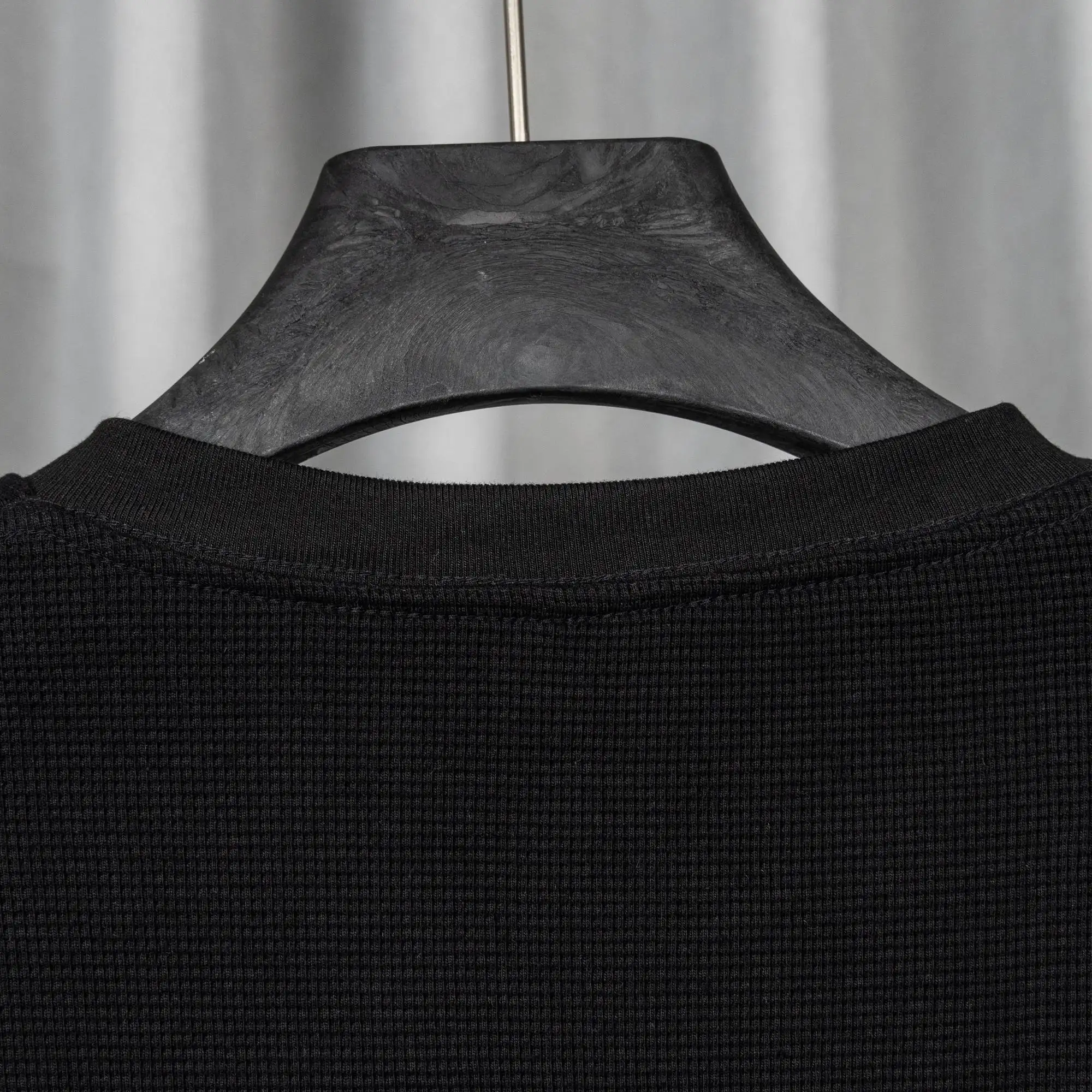 Chrome Hearts Waffle-Knit Henley Long-Sleeve Top D20019751 — view 14
