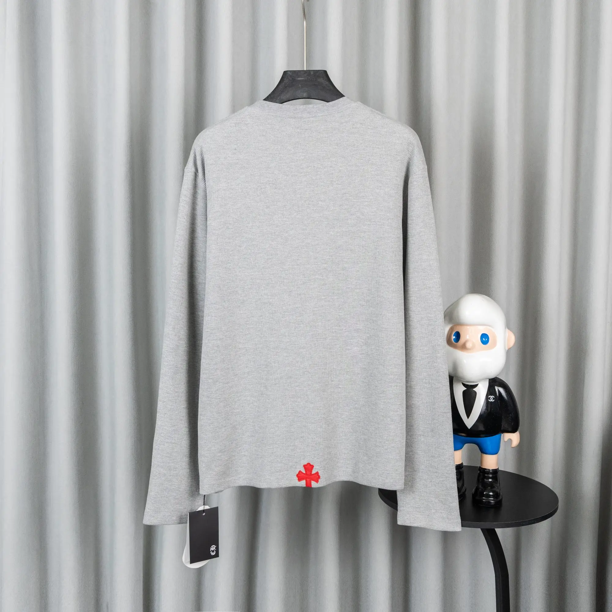 Chrome Hearts Waffle-Knit Long-Sleeve Henley D20019748 — view 2