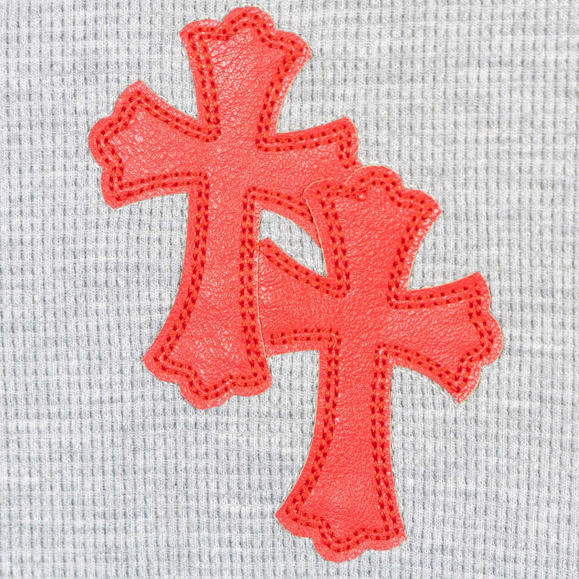 Chrome Hearts Waffle-Knit Long-Sleeve Henley D20019748 — view 6