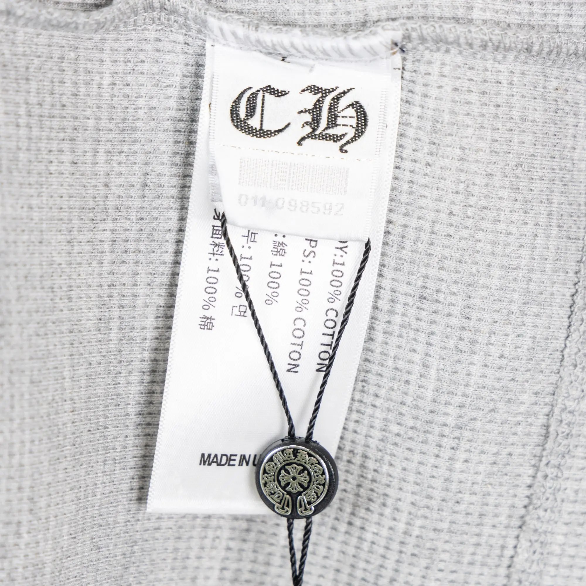 Chrome Hearts Waffle-Knit Long-Sleeve Henley D20019748 — view 7