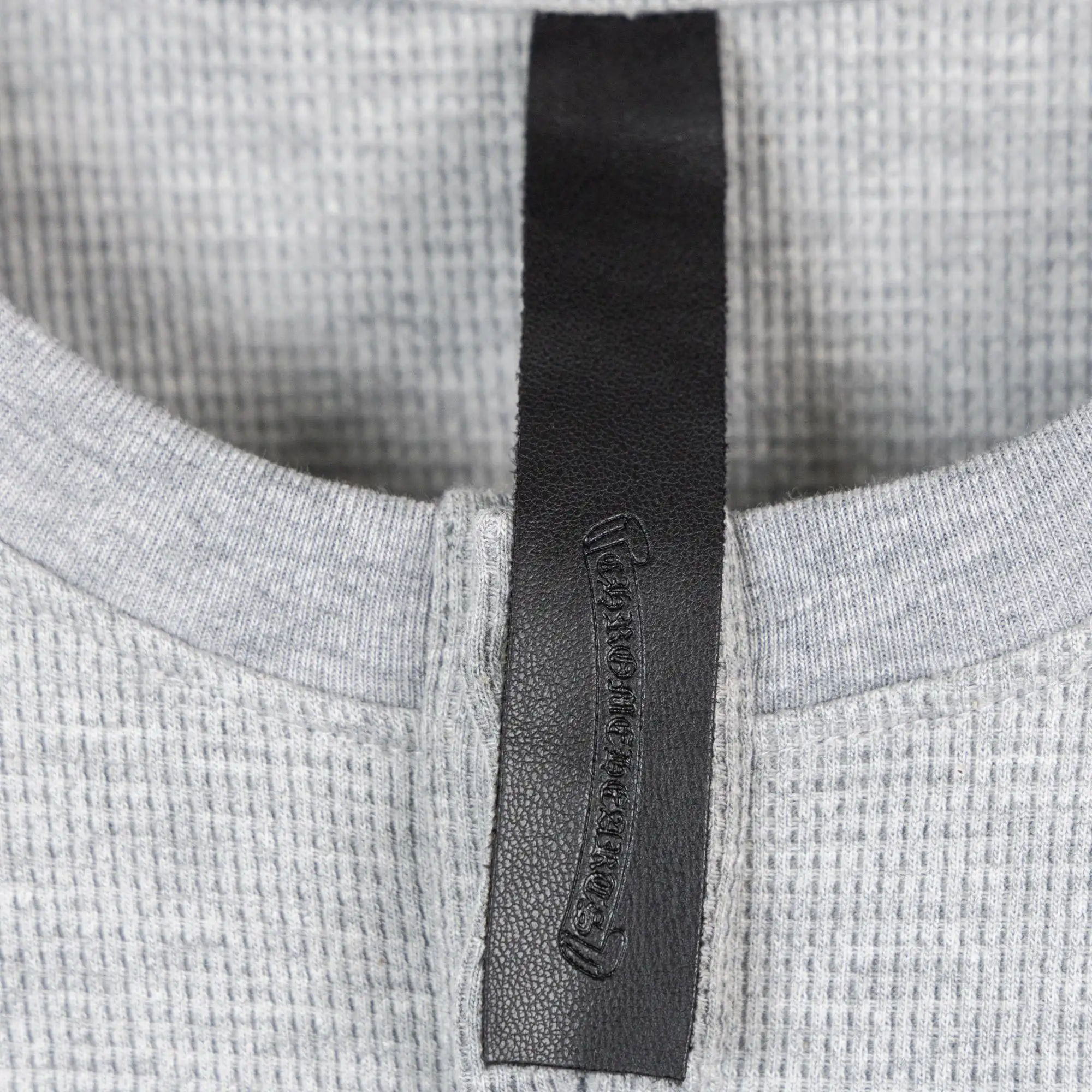 Chrome Hearts Waffle-Knit Long-Sleeve Henley D20019748 — view 8