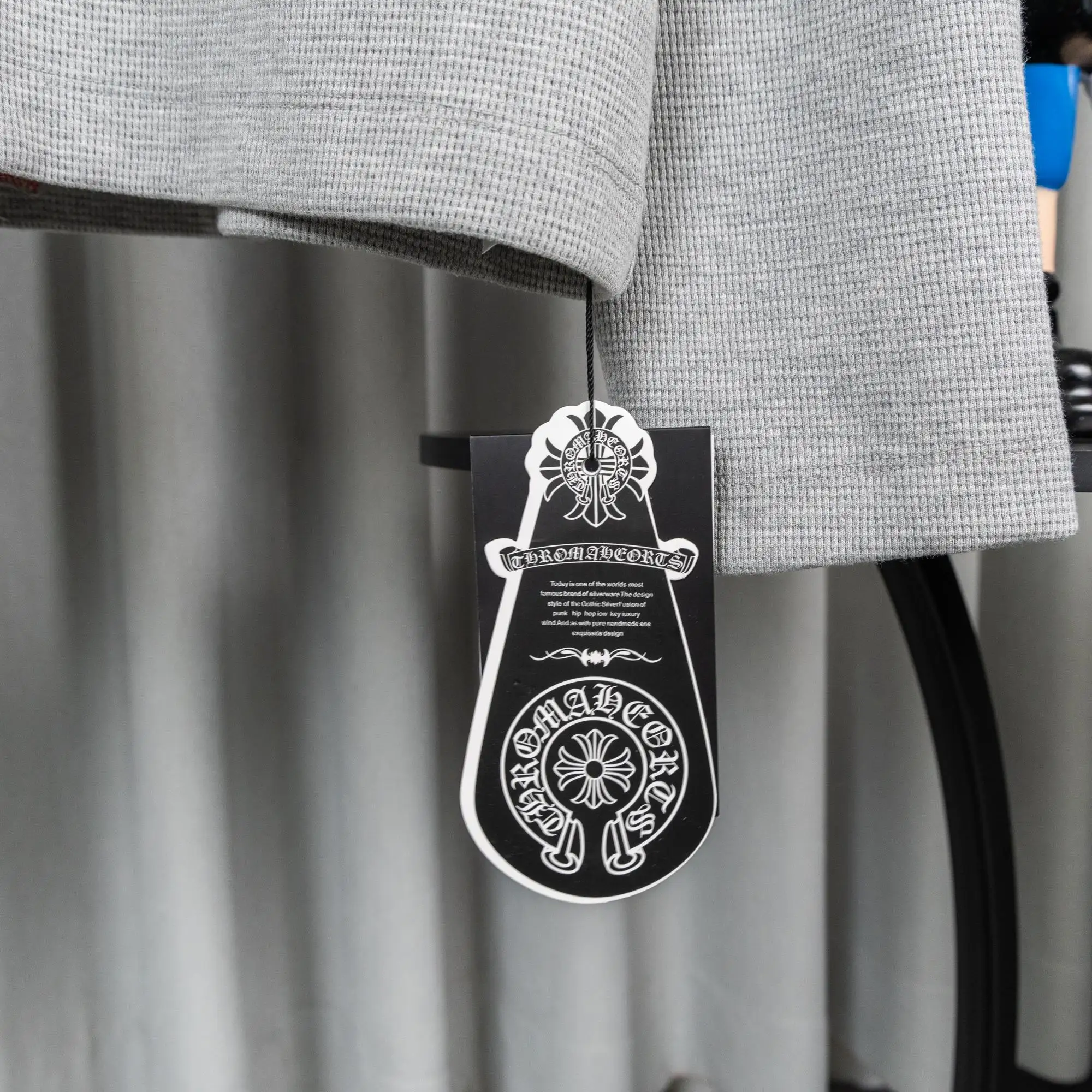 Chrome Hearts Waffle-Knit Long-Sleeve Henley D20019748 — view 12