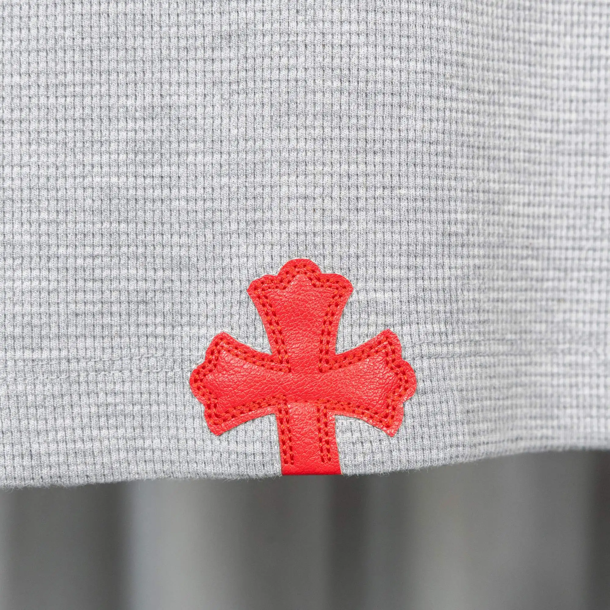 Chrome Hearts Waffle-Knit Long-Sleeve Henley D20019748 — view 14
