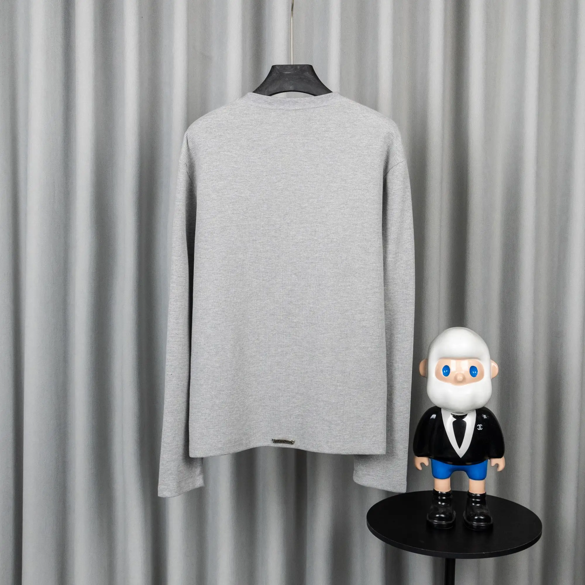 Chrome Hearts Waffle-Knit Henley Long Sleeve Top D20019752 — view 2