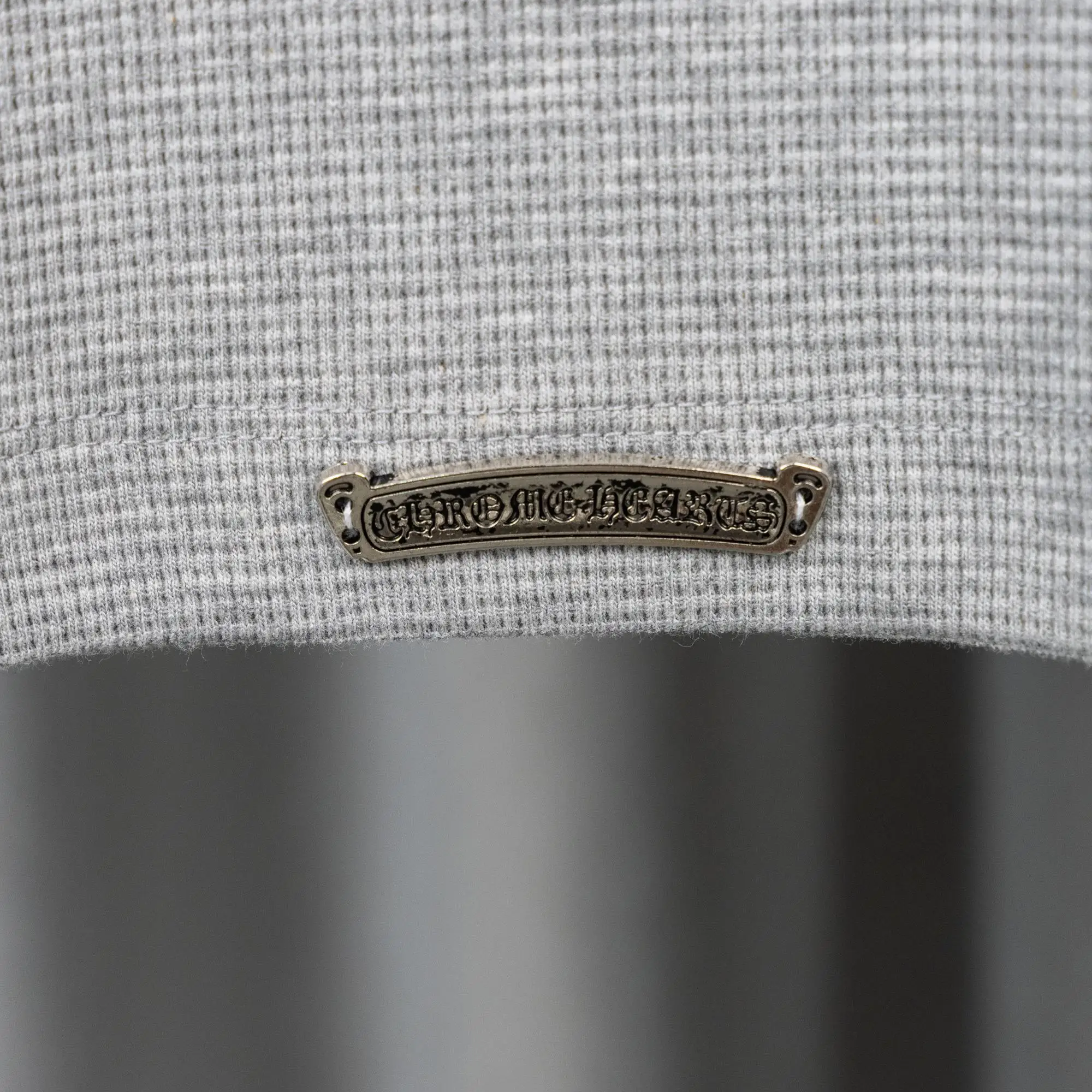 Chrome Hearts Waffle-Knit Henley Long Sleeve Top D20019752 — view 15