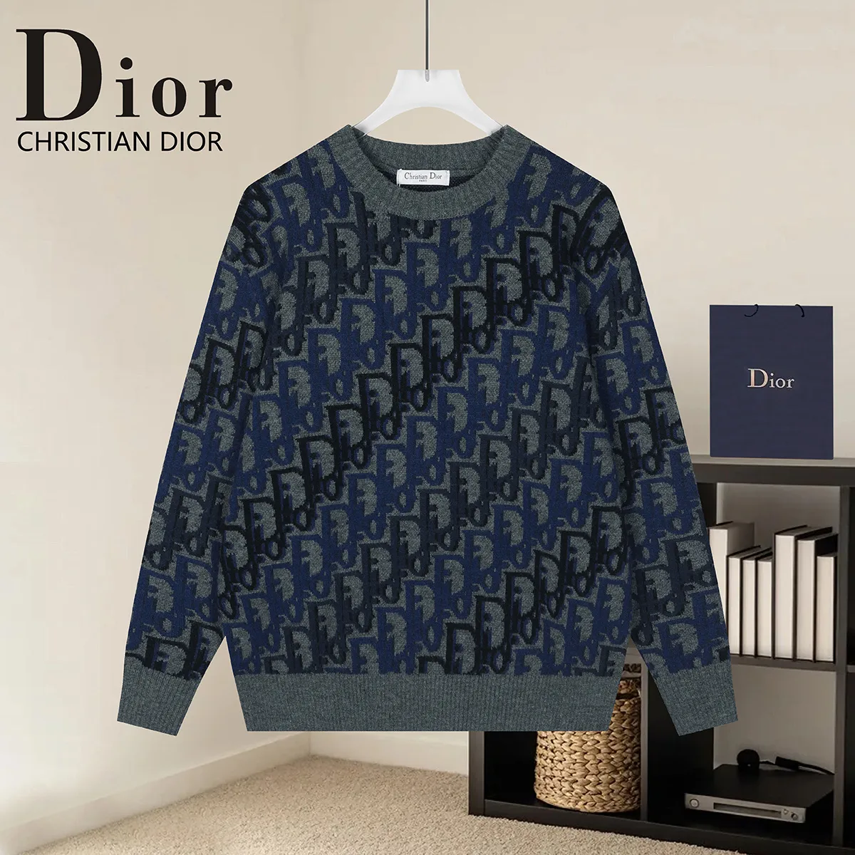 Christian Dior Atelier Jacquard Crew-Neck Sweater D20019797