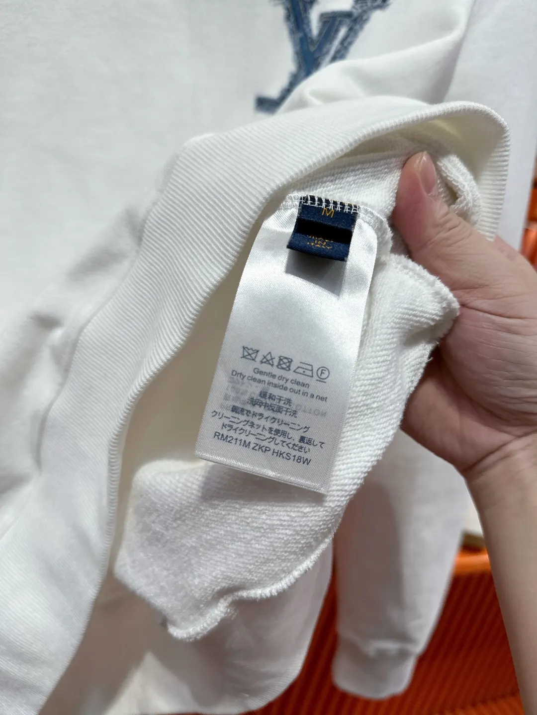 Denim Patch Logo Crew-Neck Sweatshirt D20519708 — view 13