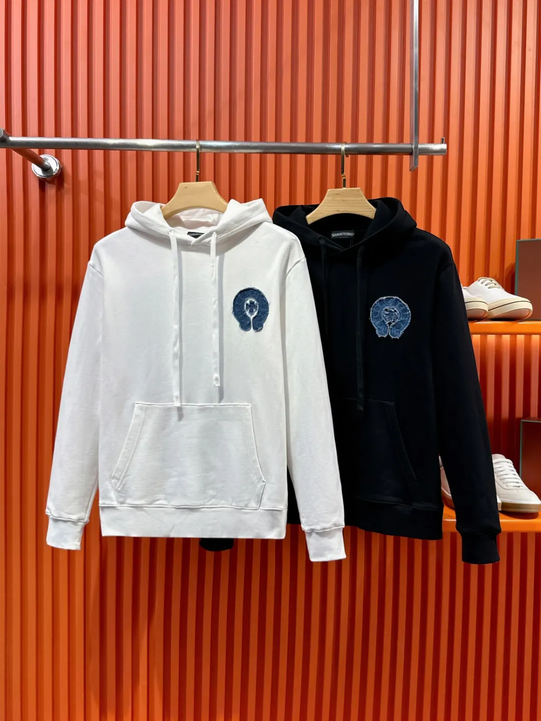 Chrome Hearts Denim Patch Embroidered Hoodie D21519690 — view 3