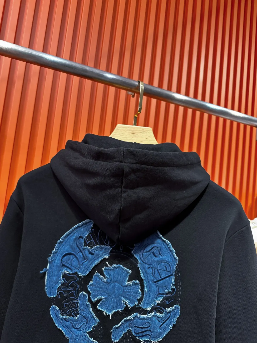 Chrome Hearts Denim Patch Embroidered Hoodie D21519690 — view 7