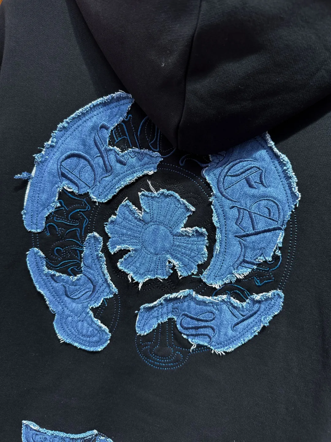 Chrome Hearts Denim Patch Embroidered Hoodie D21519690 — view 10