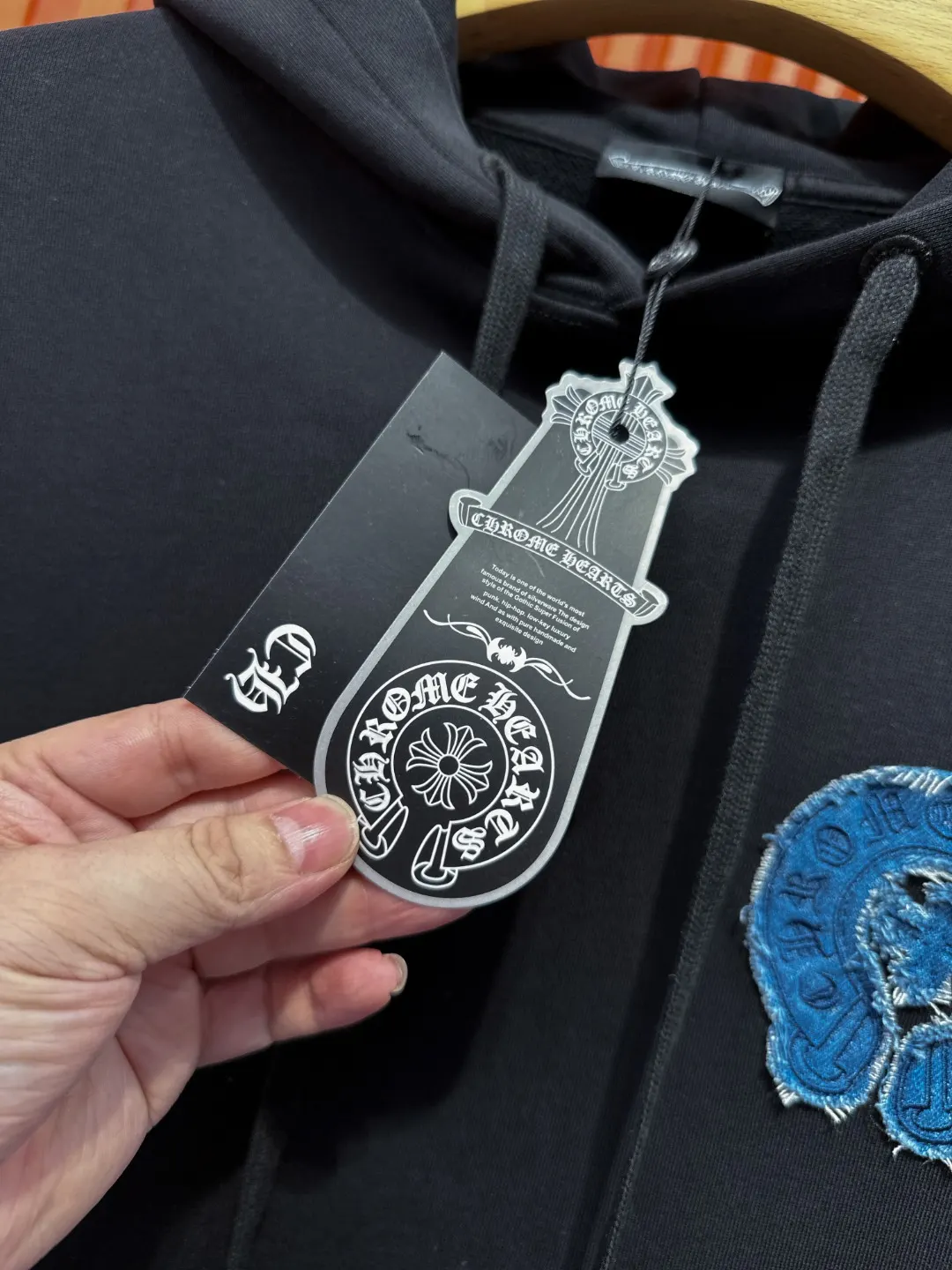 Chrome Hearts Denim Patch Embroidered Hoodie D21519690 — view 16