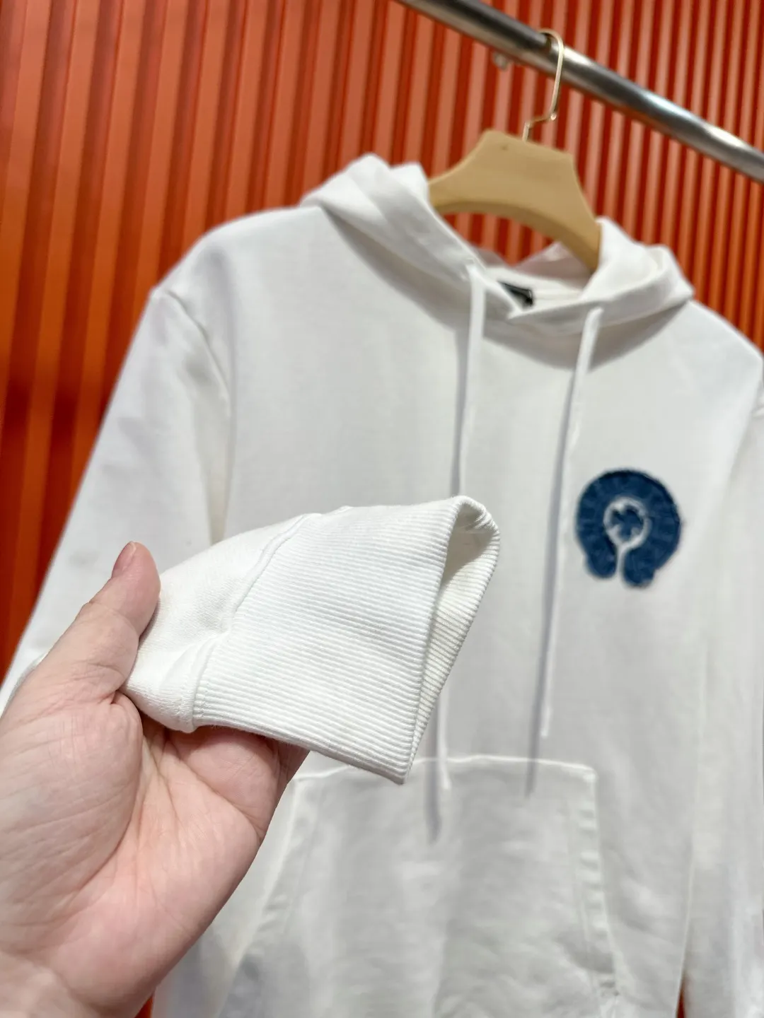 Denim Patch Horseshoe Logo Hoodie D21519689 — view 7