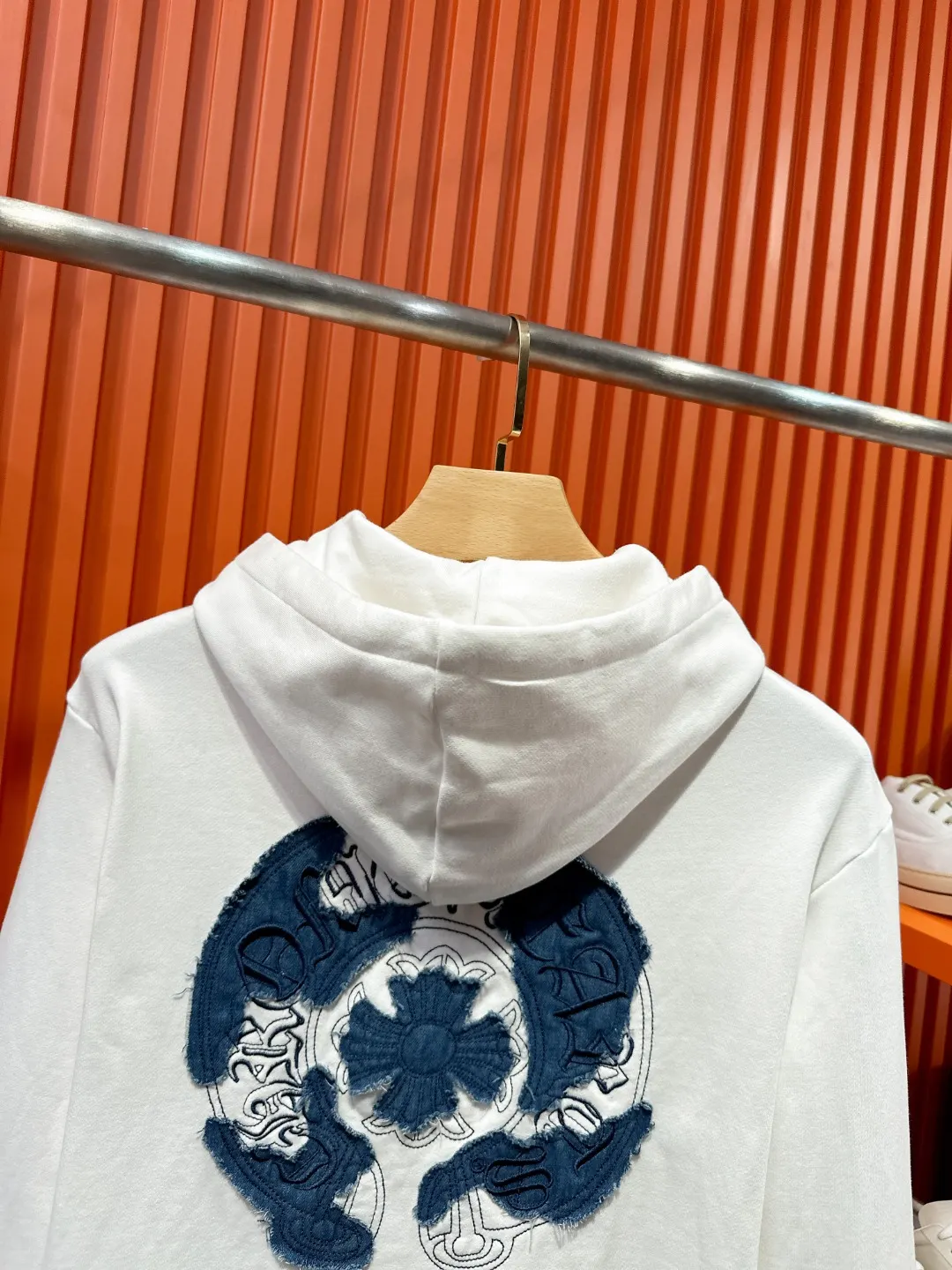 Denim Patch Horseshoe Logo Hoodie D21519689 — view 8