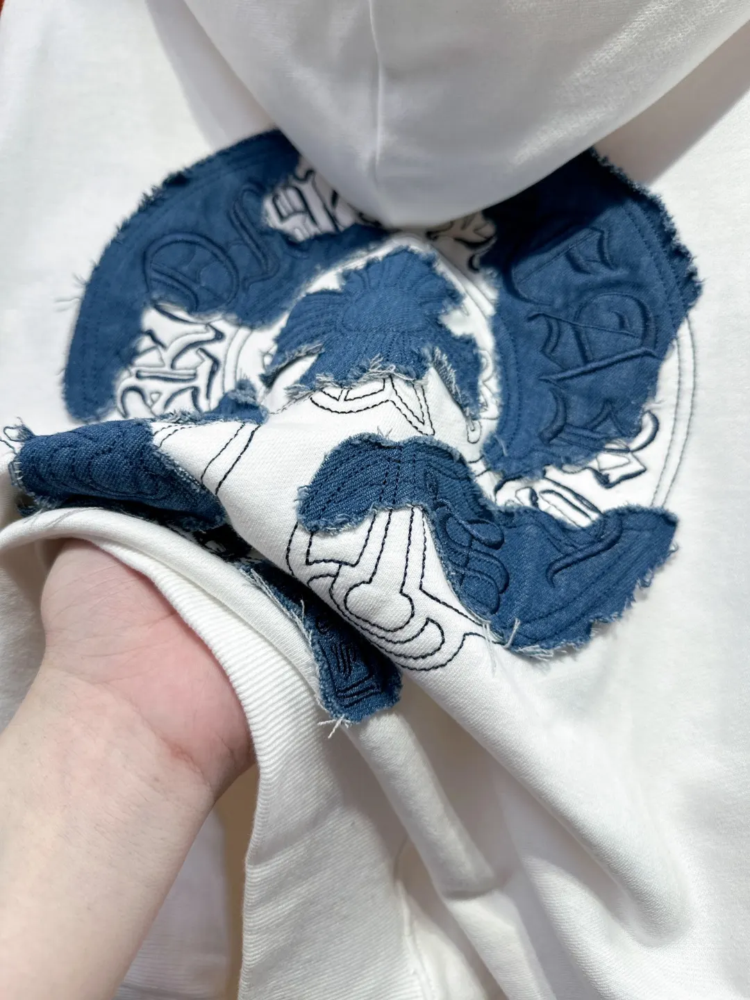 Denim Patch Horseshoe Logo Hoodie D21519689 — view 10