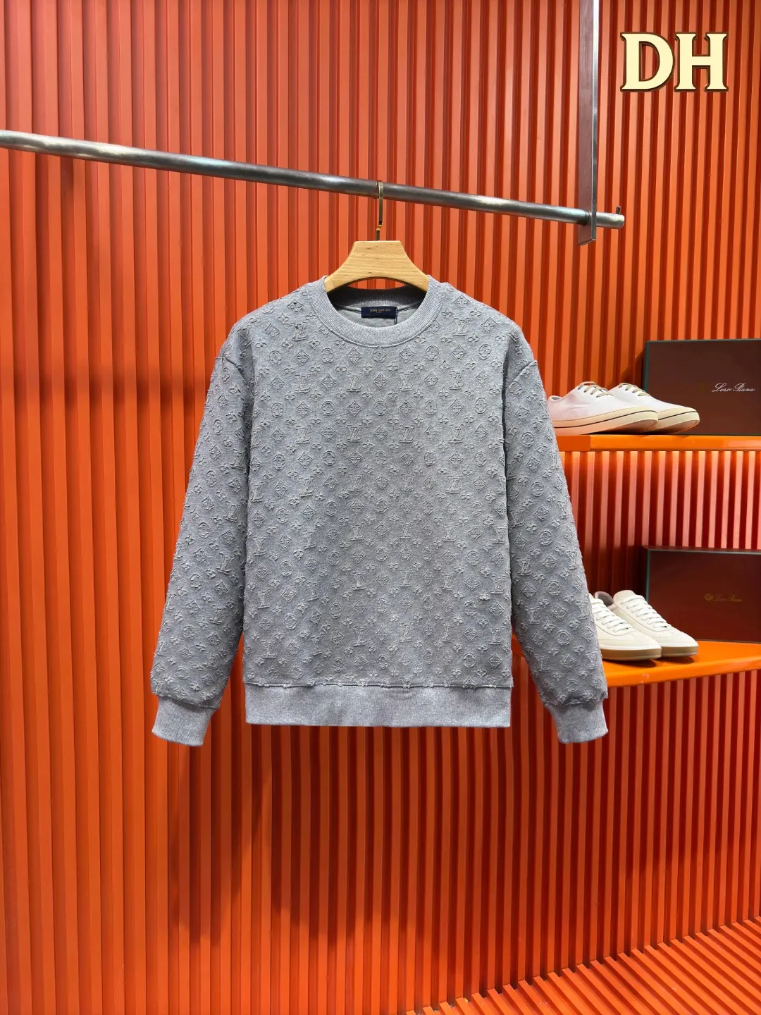Monogram Jacquard Devoré Crew-Neck Sweatshirt D21519701