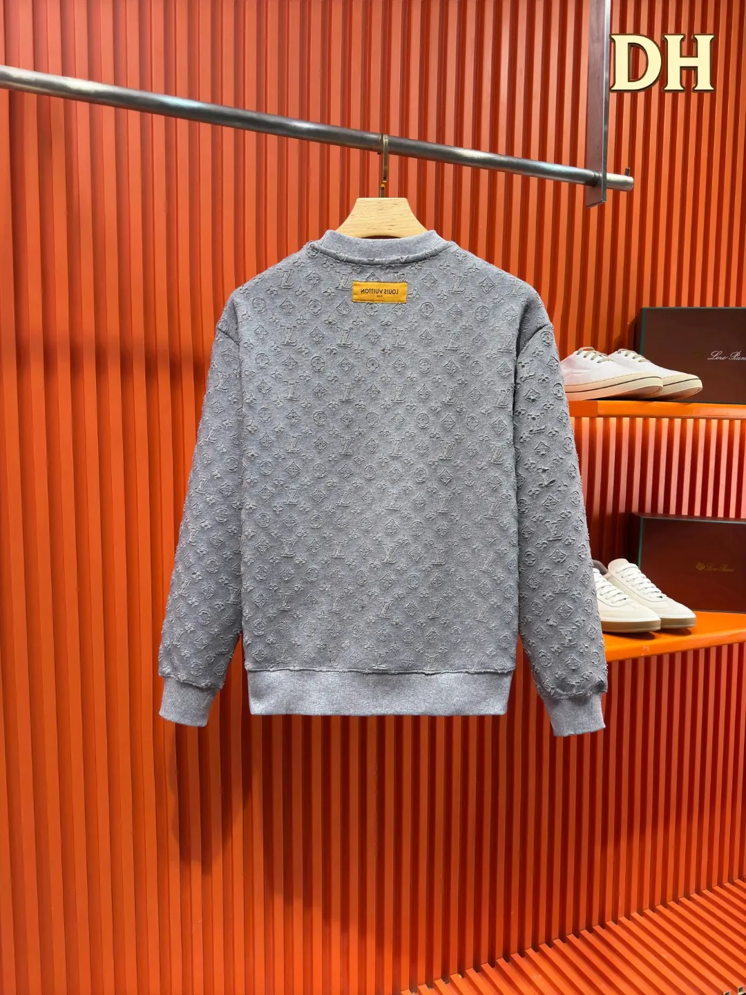 Monogram Jacquard Devoré Crew-Neck Sweatshirt D21519701 — view 2