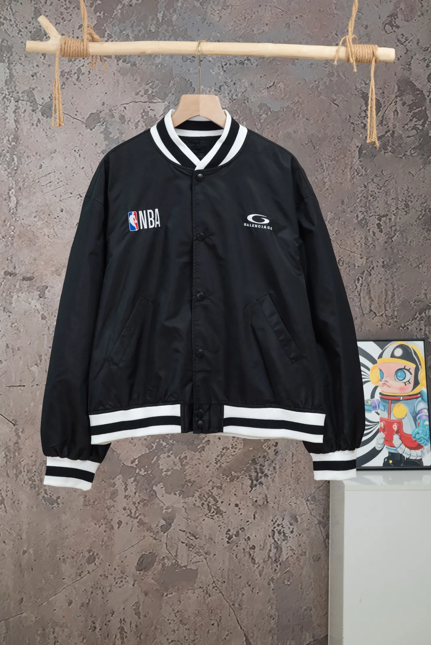 Embroidered Nylon Bomber Flight Jacket D22019792
