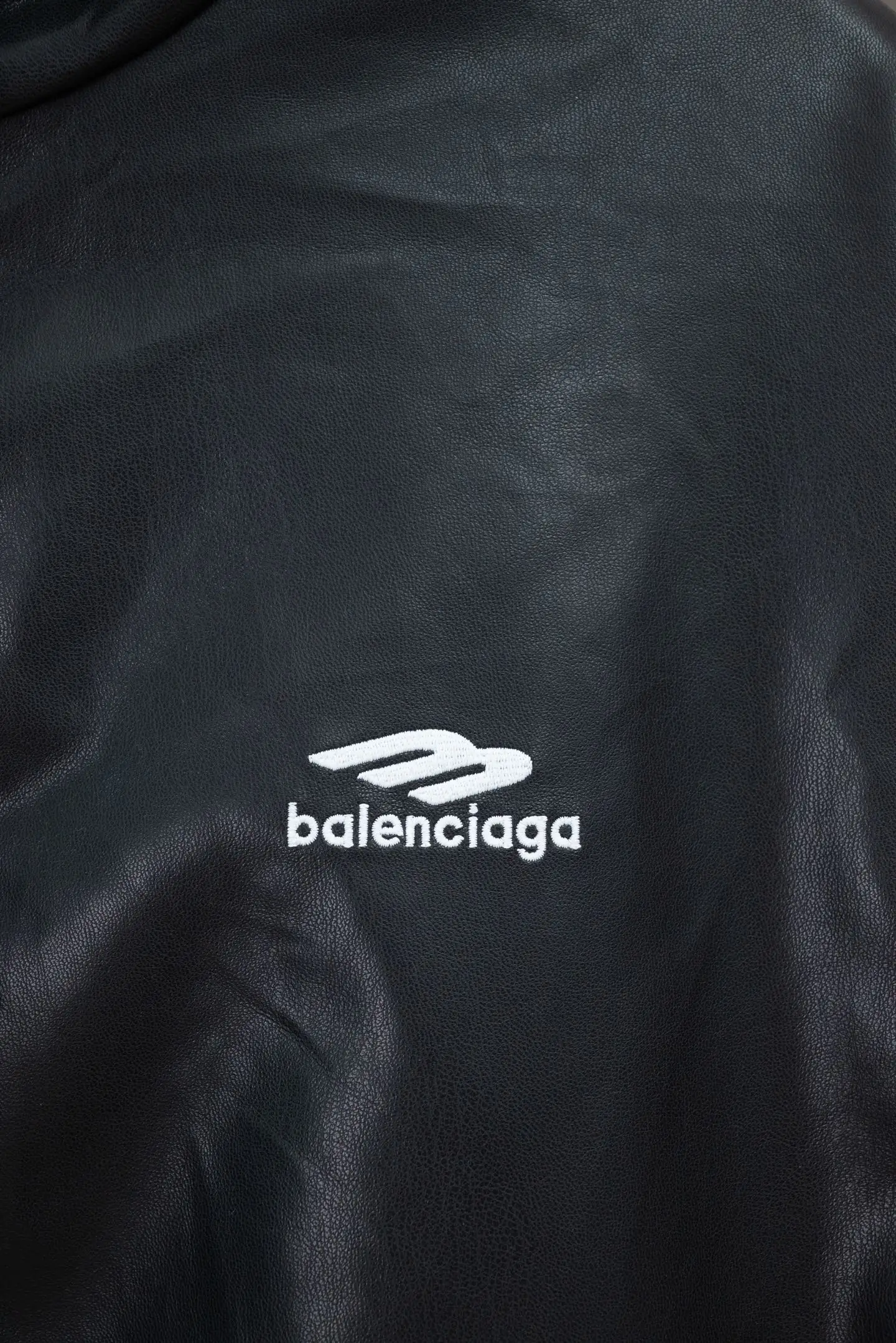 3B Logo Embroidered Faux Leather Track Jacket D22519788 — view 5