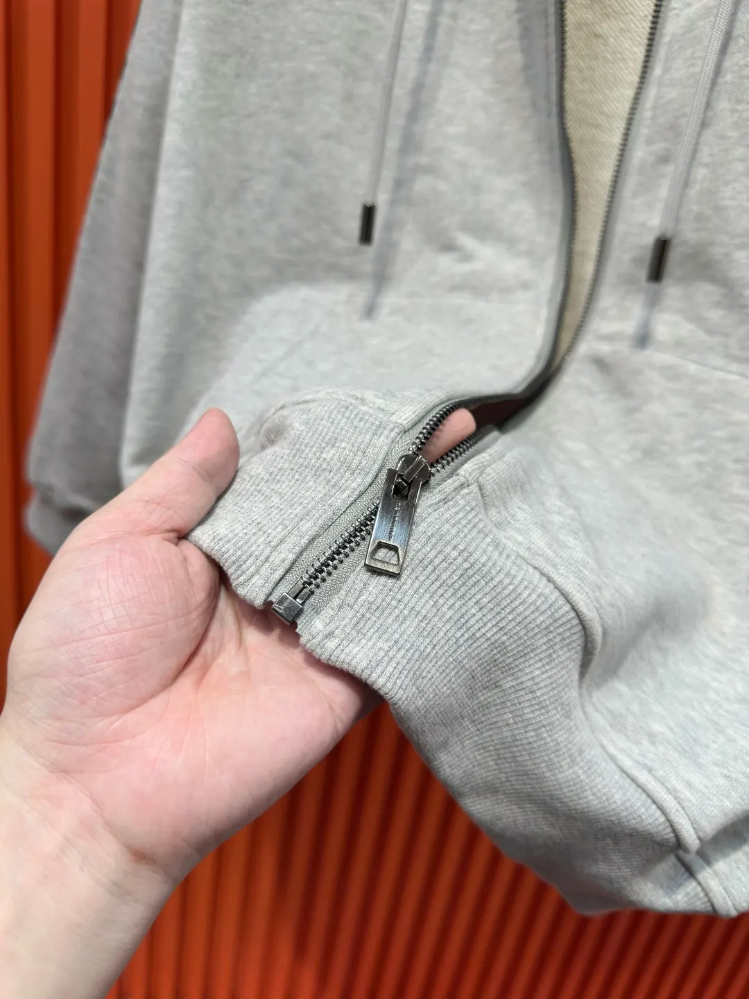 Vintage Check Panel Zip-Up Hoodie D23519722 — view 13